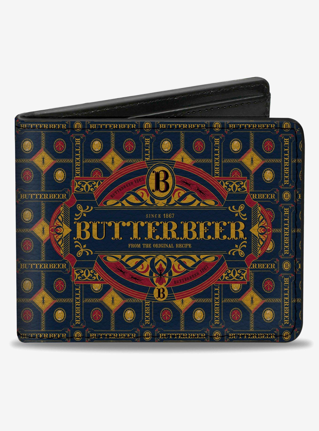 Harry Potter Butterbeer Logo and Pattern Bifold Wallet, , hi-res