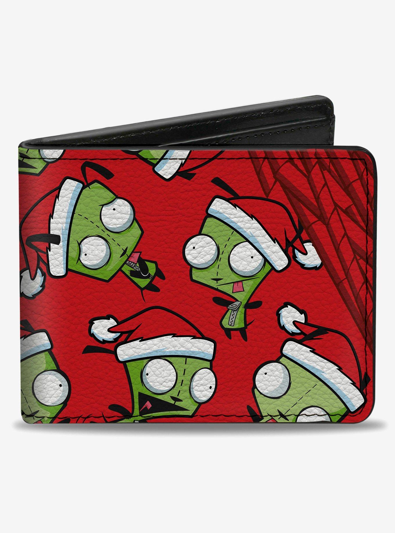 Invader Zim Holiday Santa GIR Poses Scattered and Logo Bifold Wallet, , hi-res