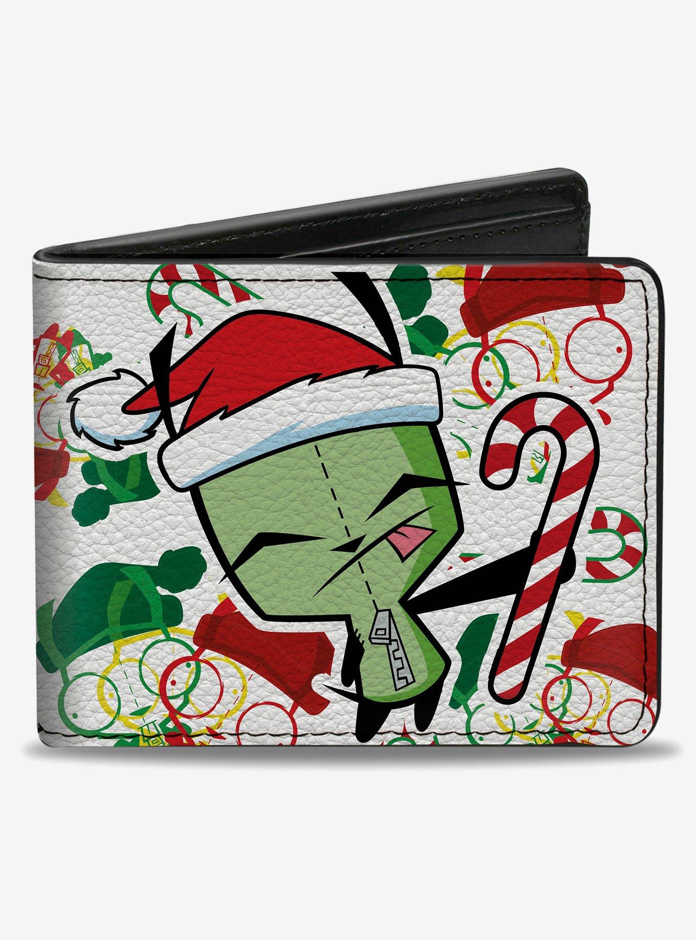 Invader Zim Holiday Santa GIR Candy Cane Pose Multi Bifold Wallet, , hi-res