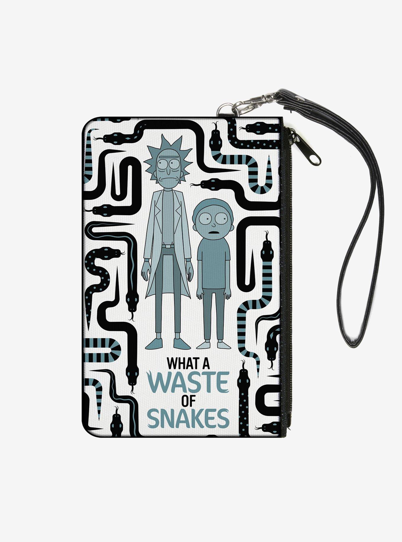 Rick and Morty What a Waste of Snakes Pose Zip Clutch Wallet, , hi-res