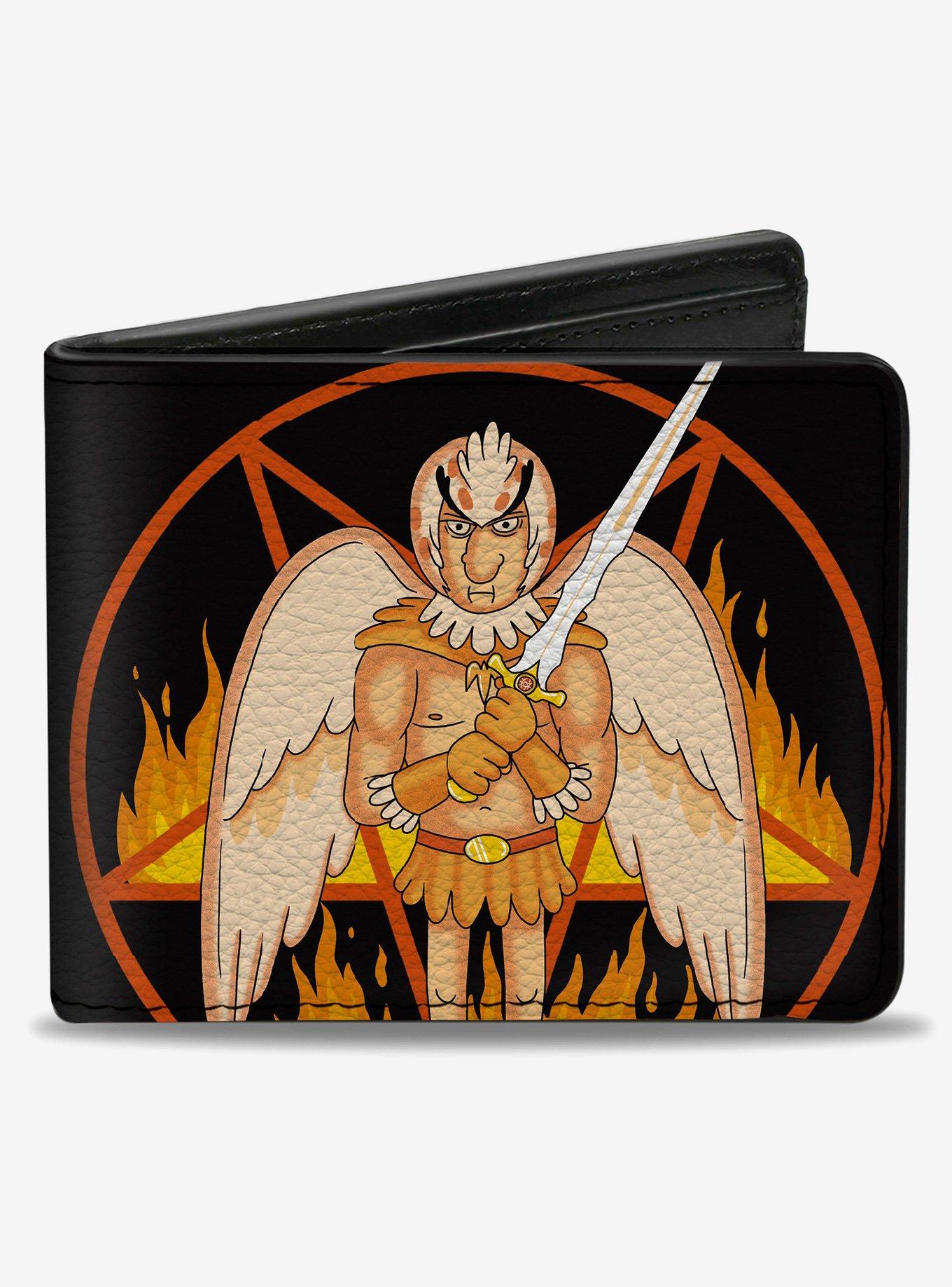 Rick and Morty Bird Person Pentagram Fire Pose Bifold Wallet, , hi-res