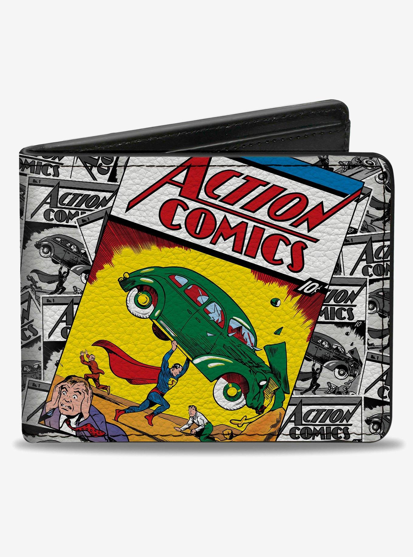 DC Comics Superman Action Comics One Comic Book Cover Scene Stacked Bifold Wallet, , hi-res