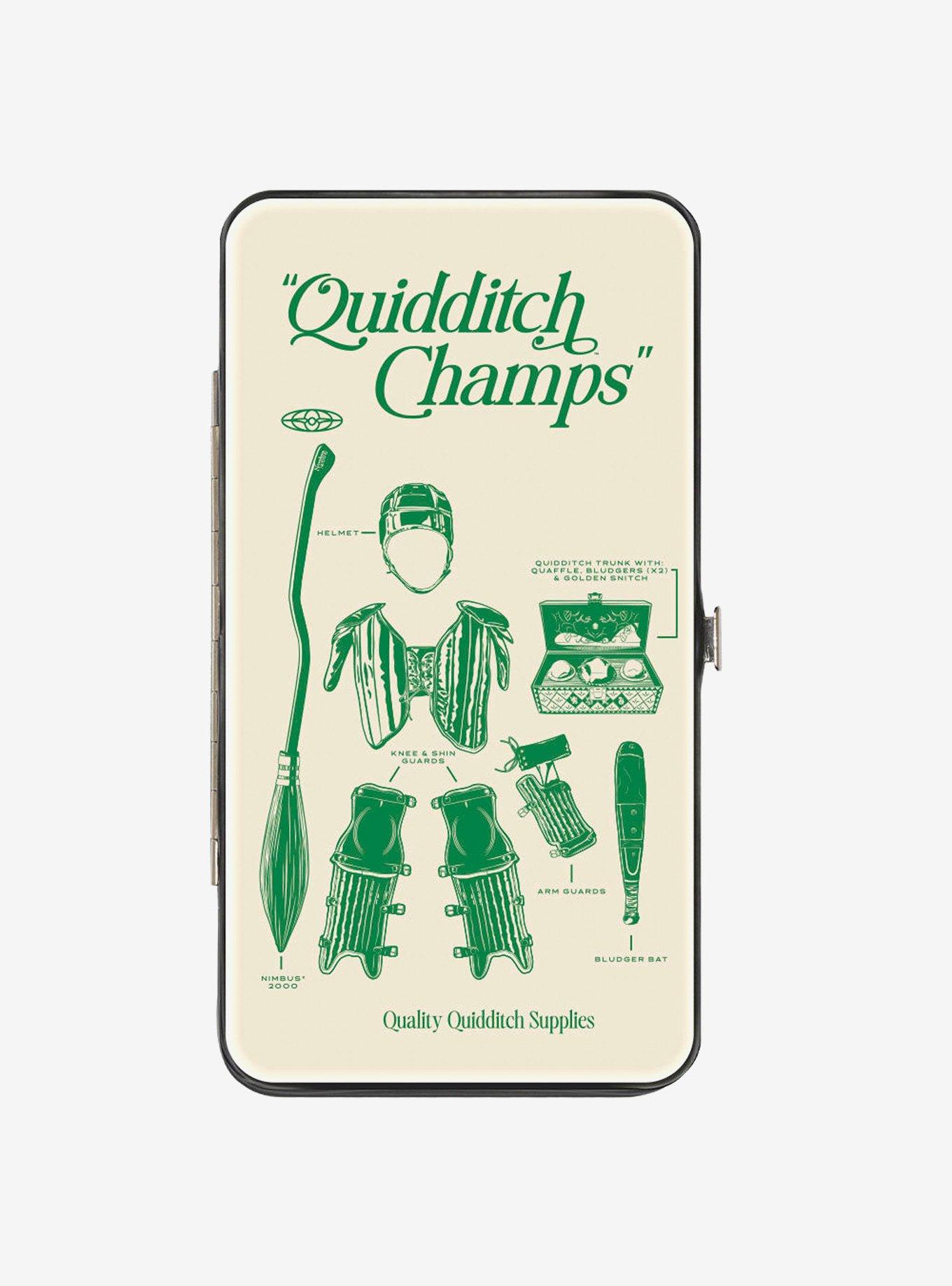 Harry Potter Quidditch Champs Gear Logos Collage Hinged Wallet, , hi-res