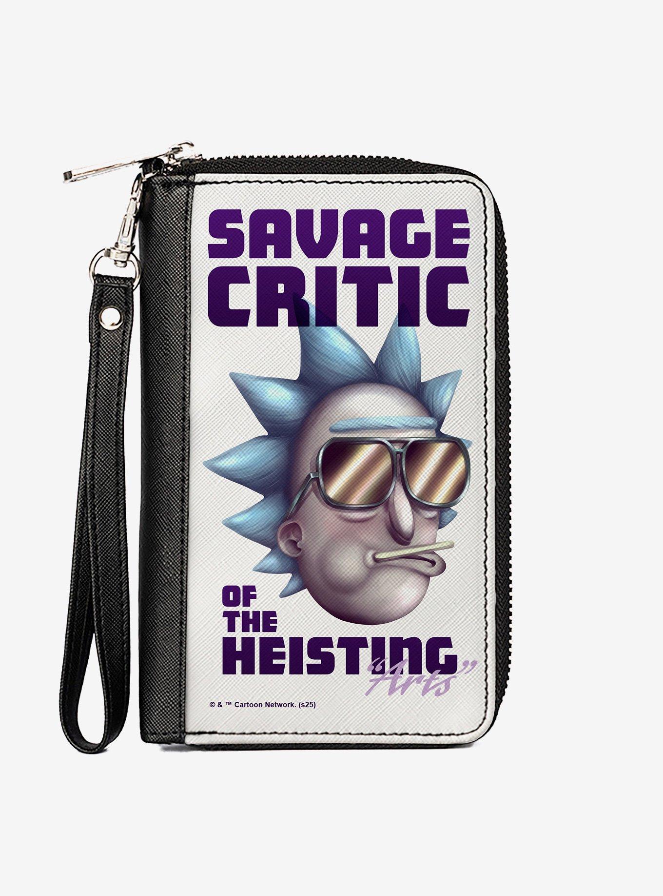 Rick and Morty Savage Critic of the Heisting Arts Pose Zip Around Wallet, , hi-res