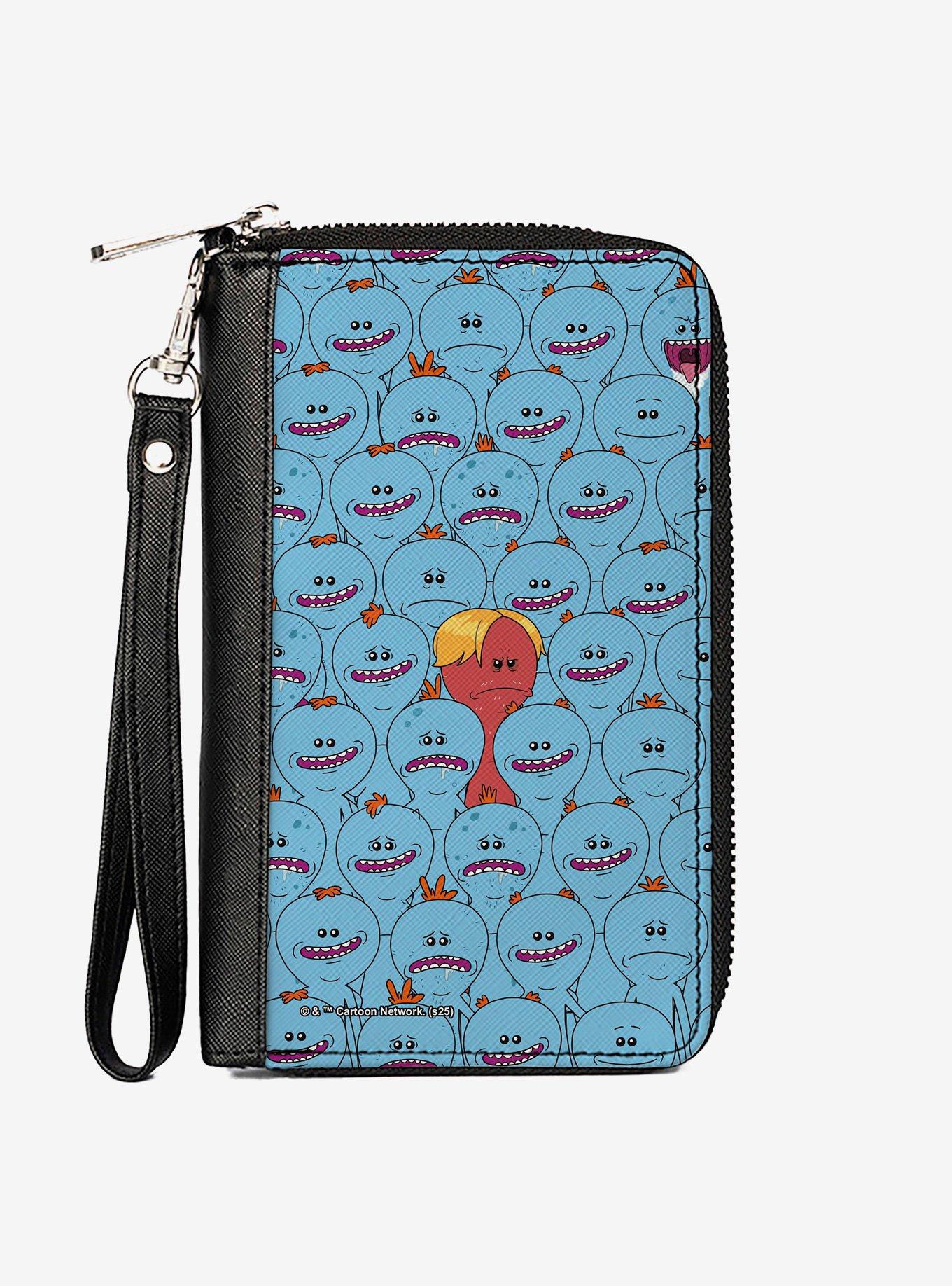 Rick and Morty Mr Meeseeks and Kirkland Meeseeks Expressions Zip Around Wallet, , hi-res