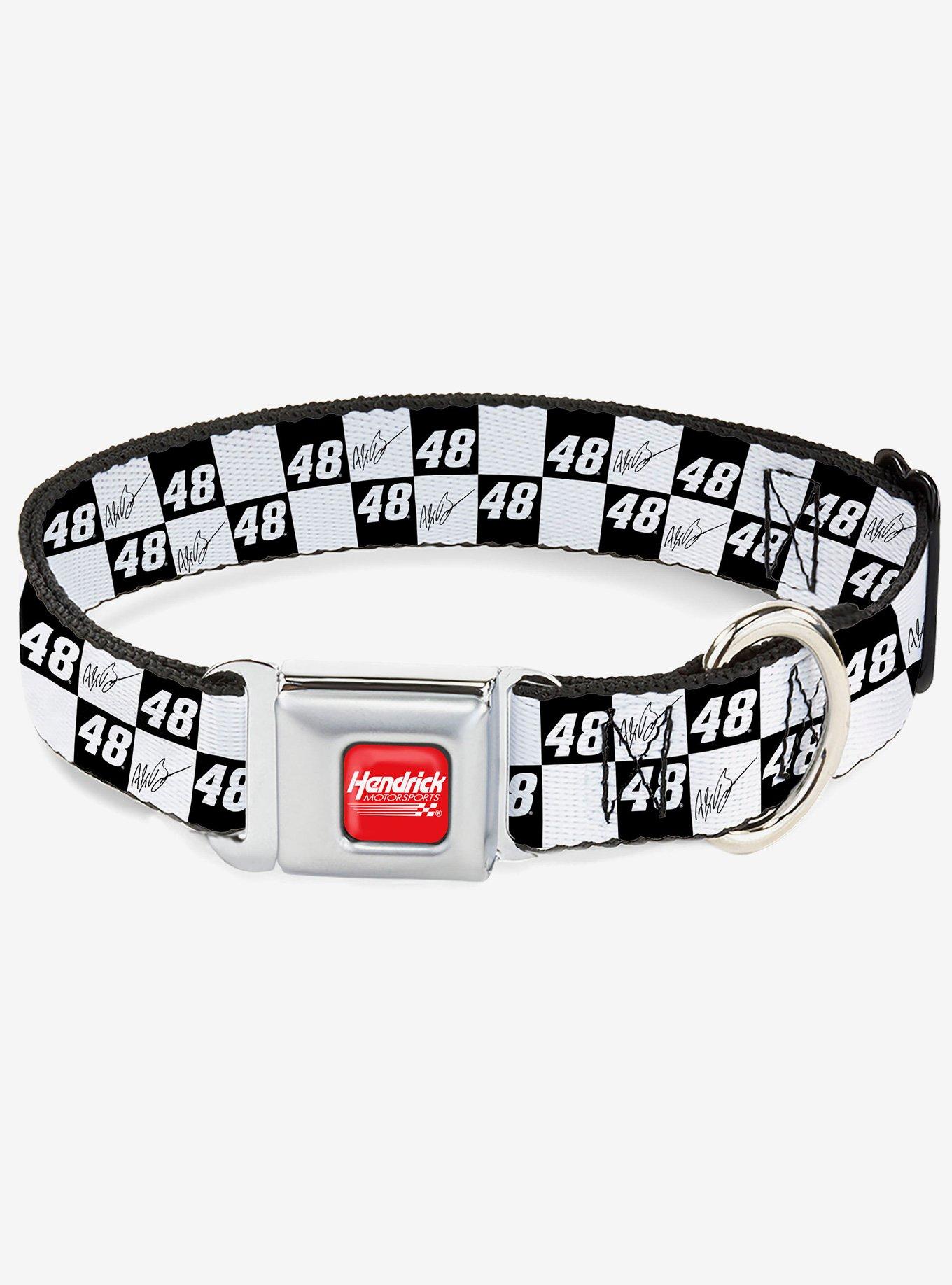 Hendrick Motorsports Alex Bowman Autograph and #48 Checker Logo Seatbelt Buckle Dog Collar, , hi-res