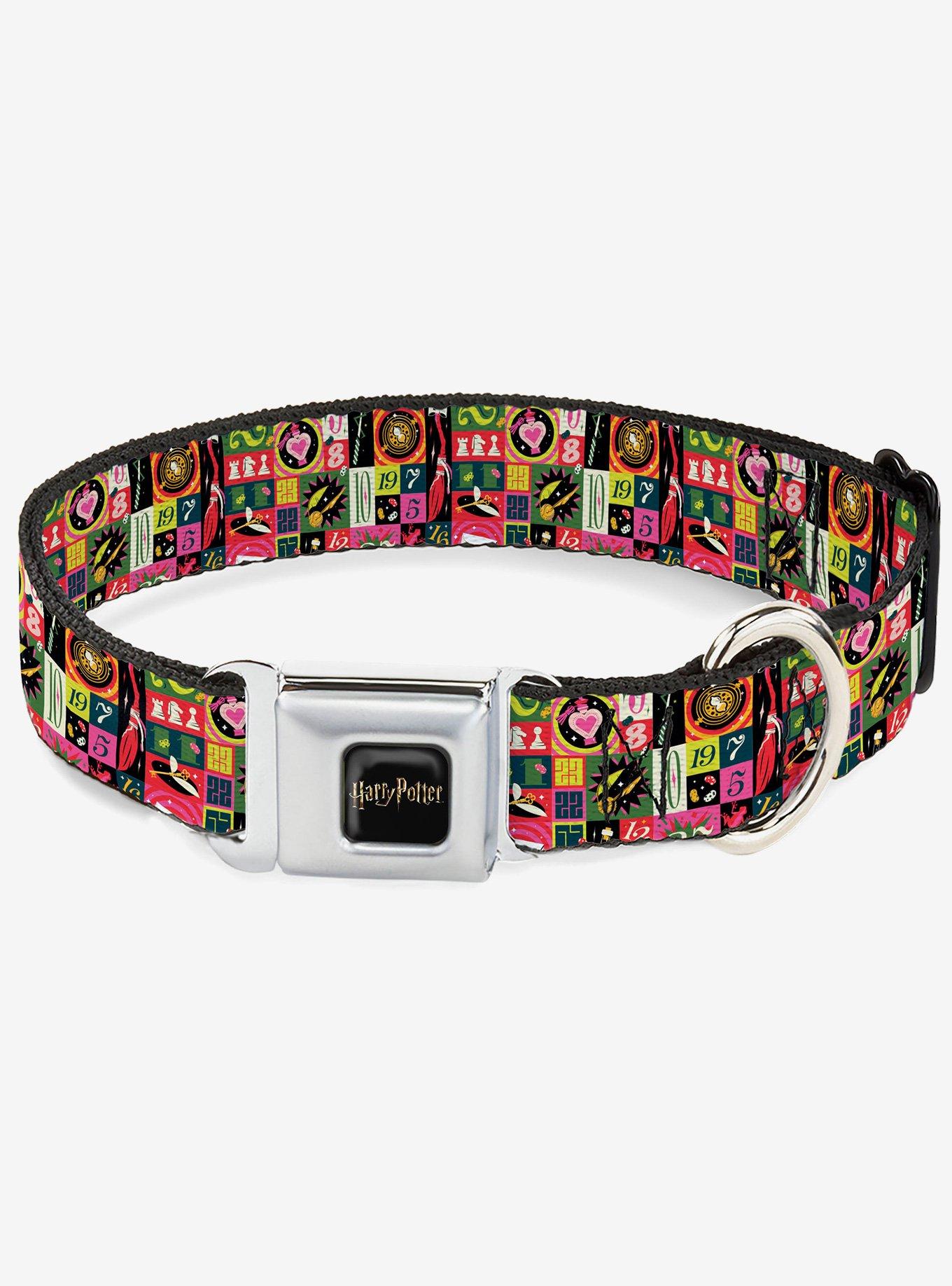 Harry Potter Deck The Holidays Christmas Collage Multi Seatbelt Buckle Dog Collar, , hi-res