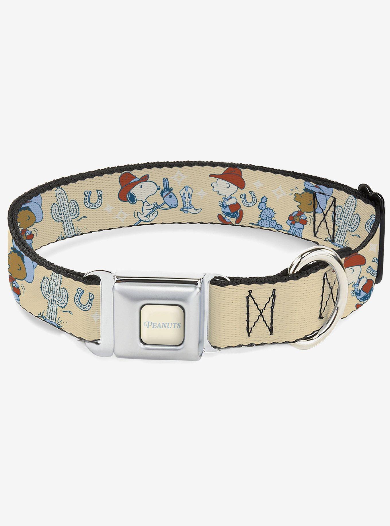 Peanuts Snoopy and Friends Desert Cowboy Poses Seatbelt Buckle Dog Collar, , hi-res