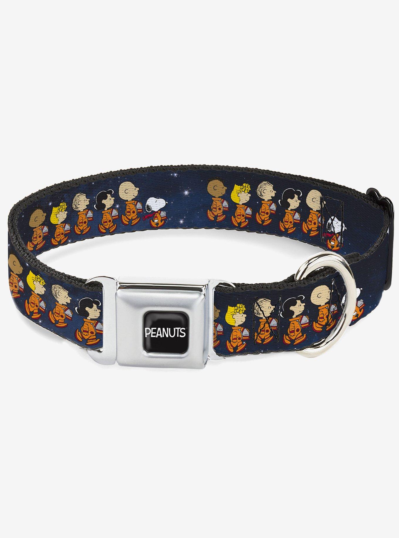Peanuts Gang Astronauts Space Walk Group Pose Seatbelt Buckle Dog Collar, , hi-res
