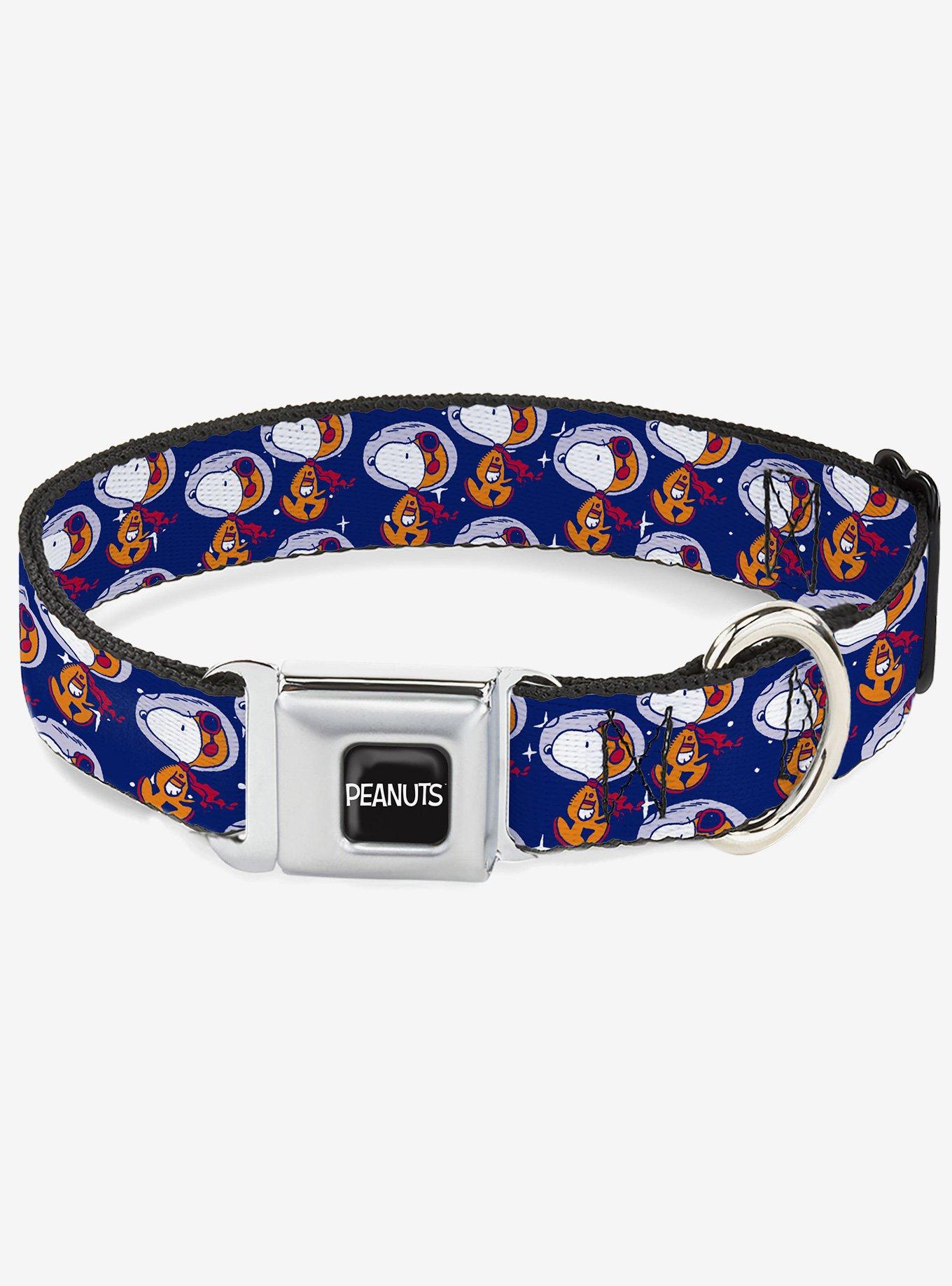 Peanuts Astronaut Snoopy Walking Pose Scattered Seatbelt Buckle Dog Collar, , hi-res
