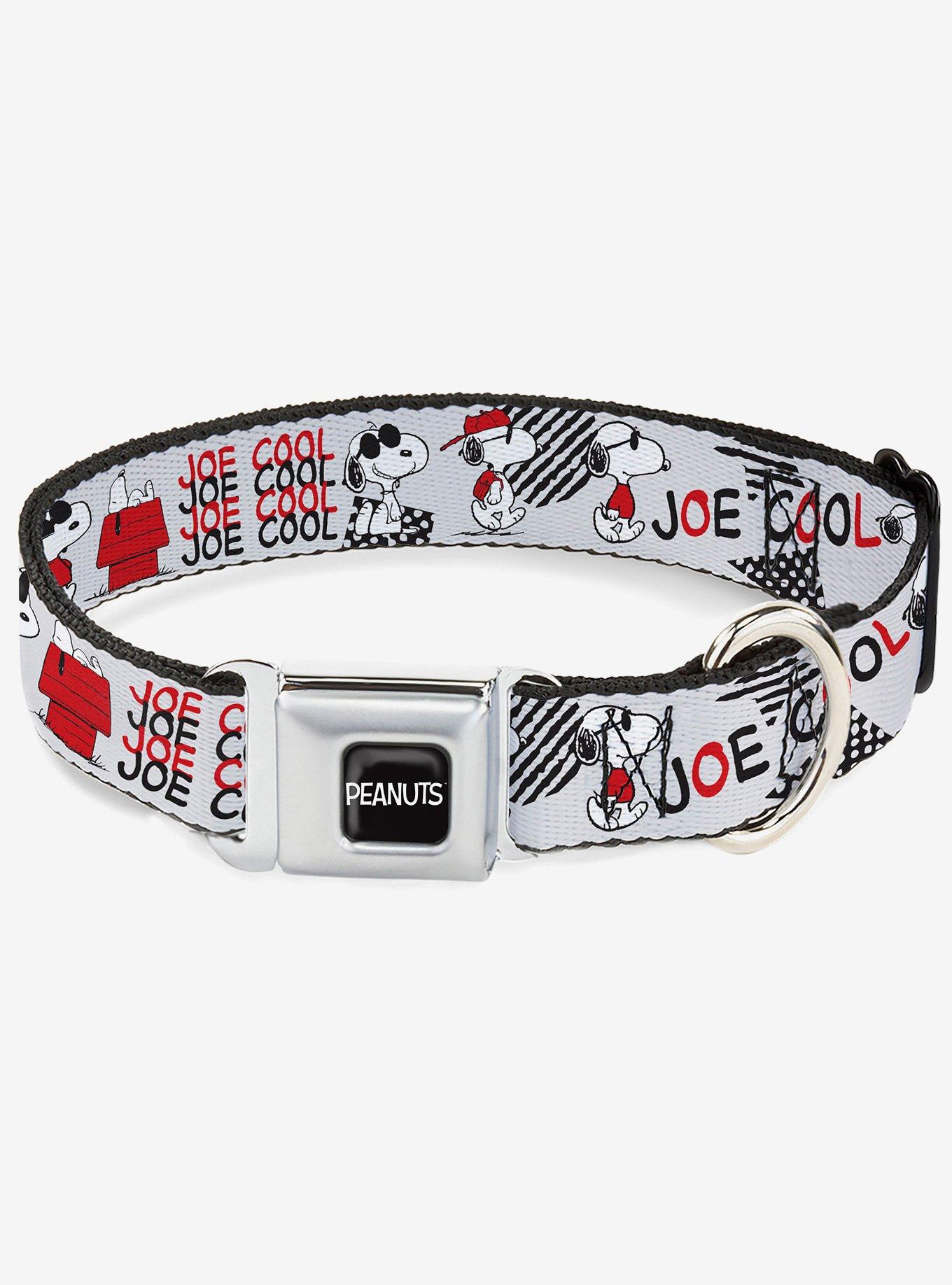 Peanuts Joe Cool Snoopy Poses and Text Seatbelt Buckle Dog Collar, , hi-res