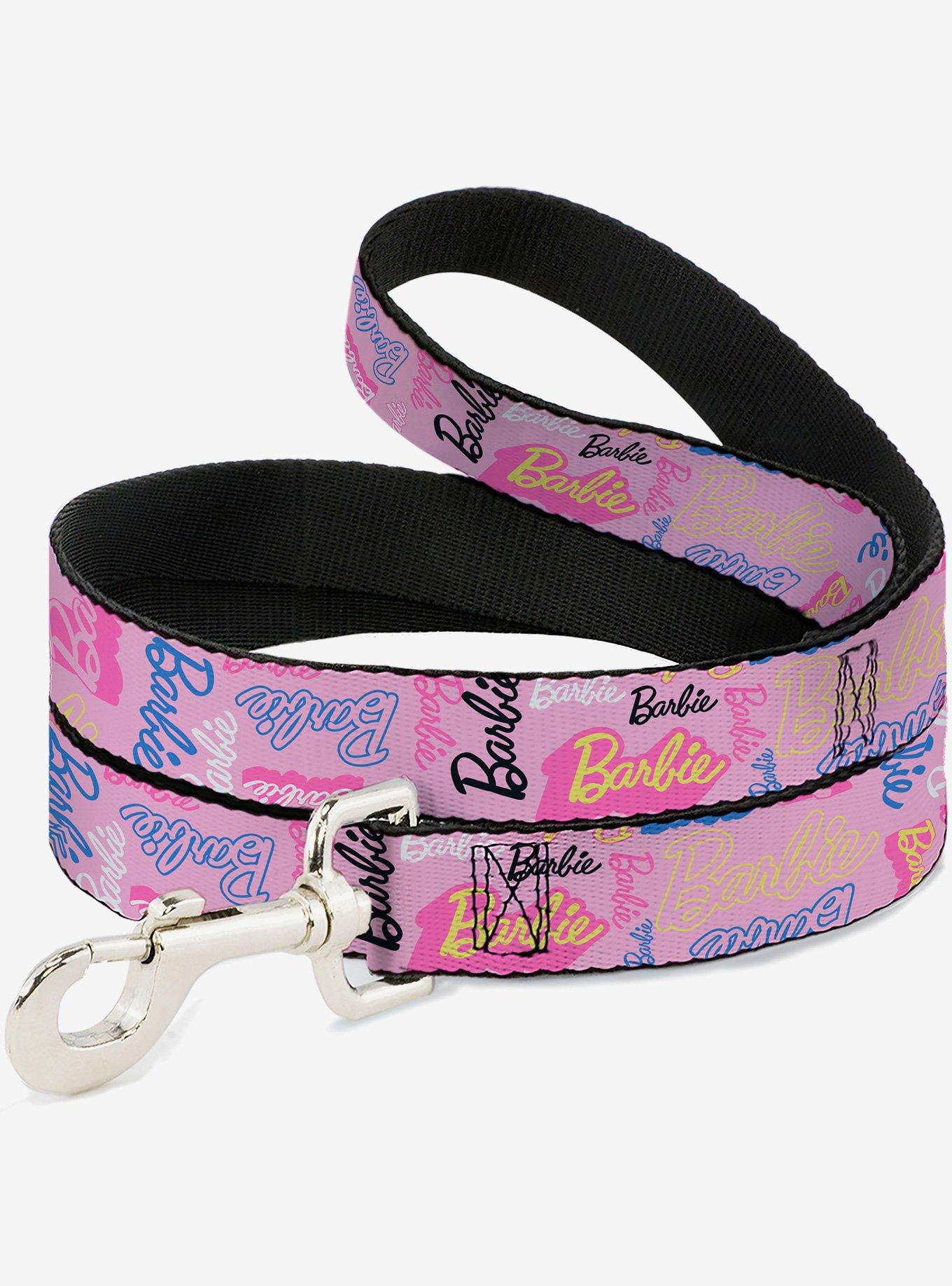 Barbie Script Signature Collage Pink Multi Dog Leash, , hi-res