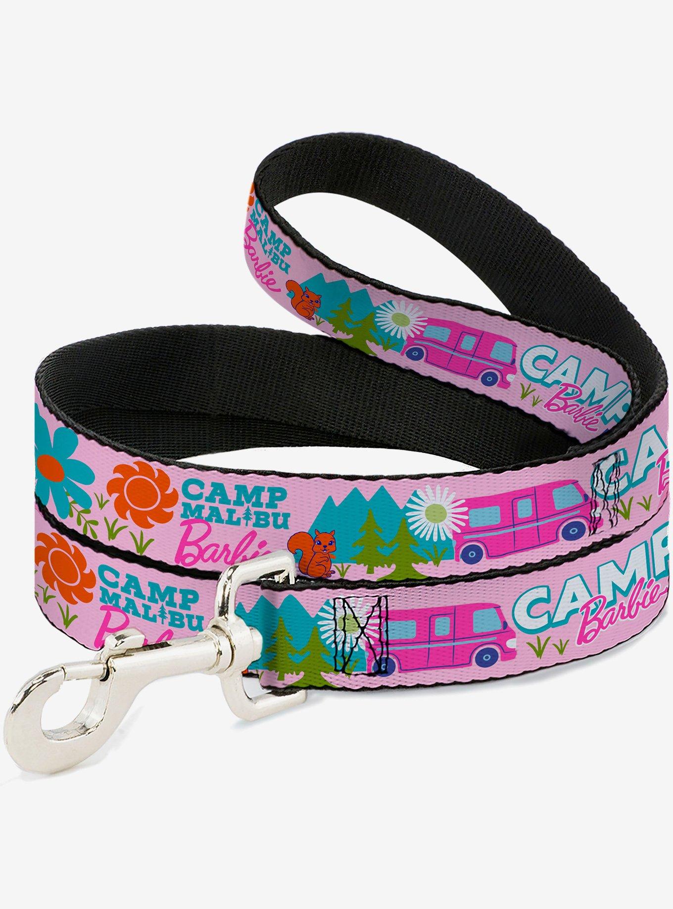 Barbie Camp Malibu Icons Collage Pink Multi Dog Leash, , hi-res