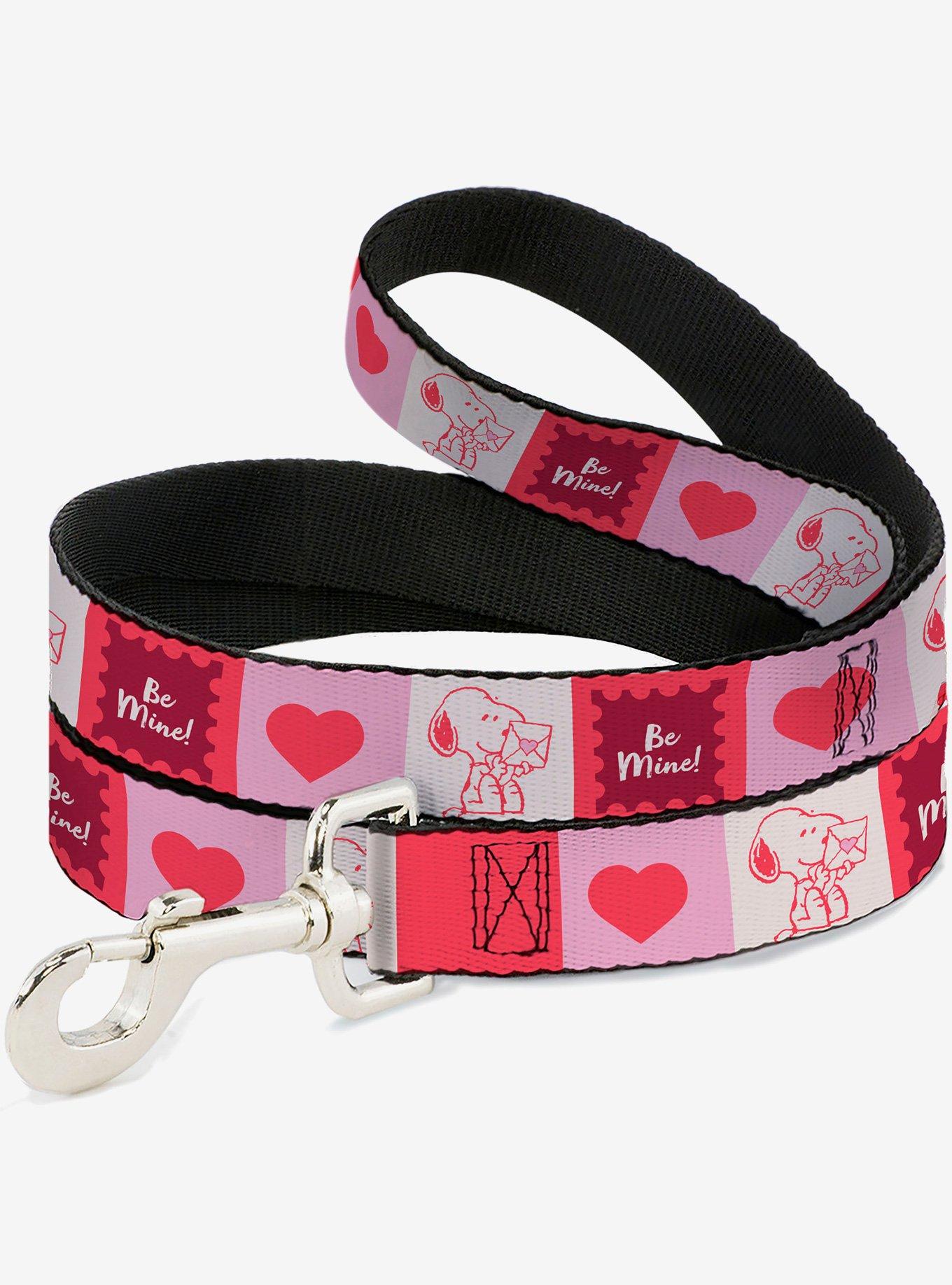 Peanuts Snoopy Be Mine Valentine Pose and Icons White Dog Leash, , hi-res