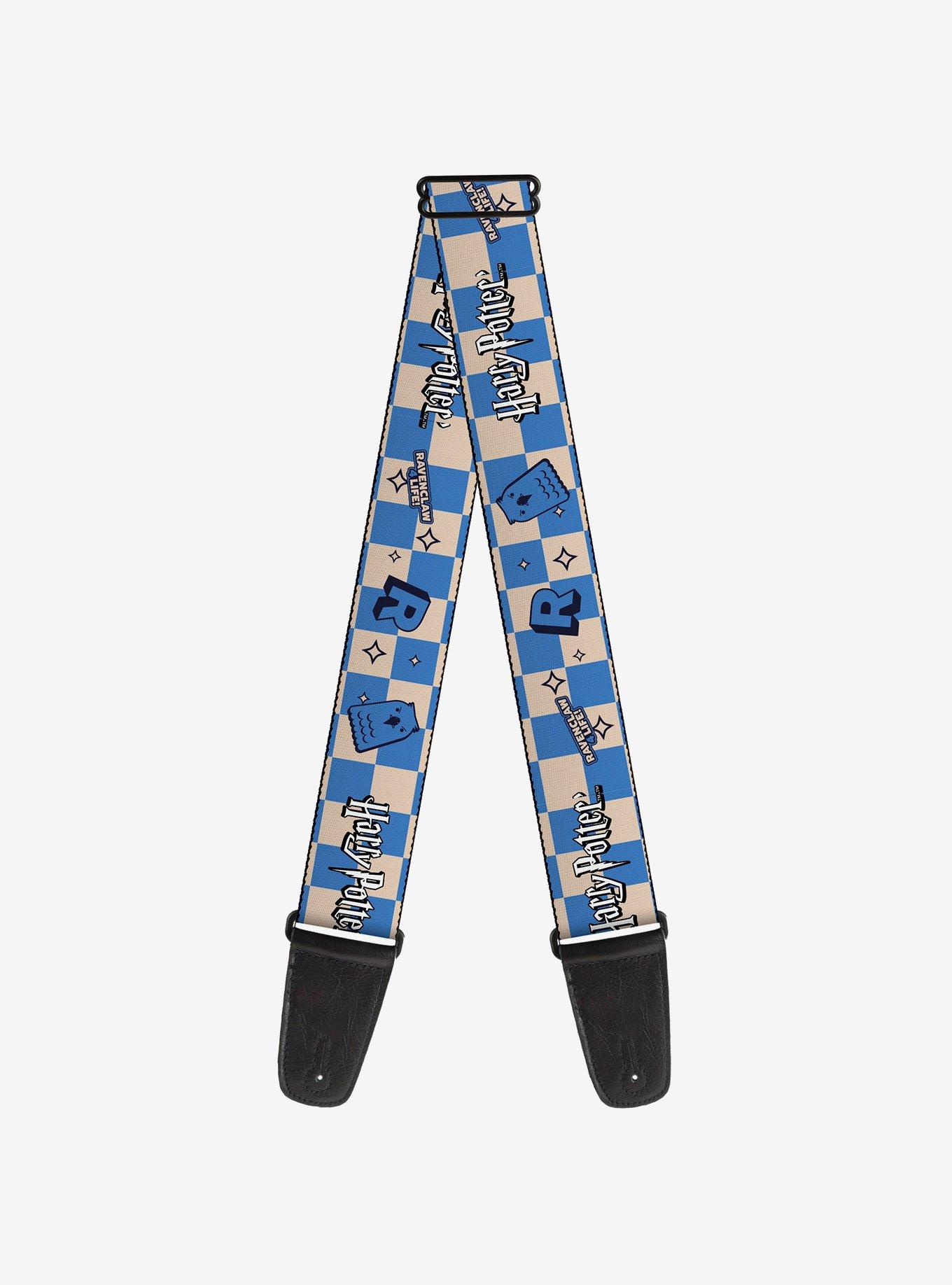 Harry Potter Ravenclaw Icons Checker Guitar Strap, , hi-res