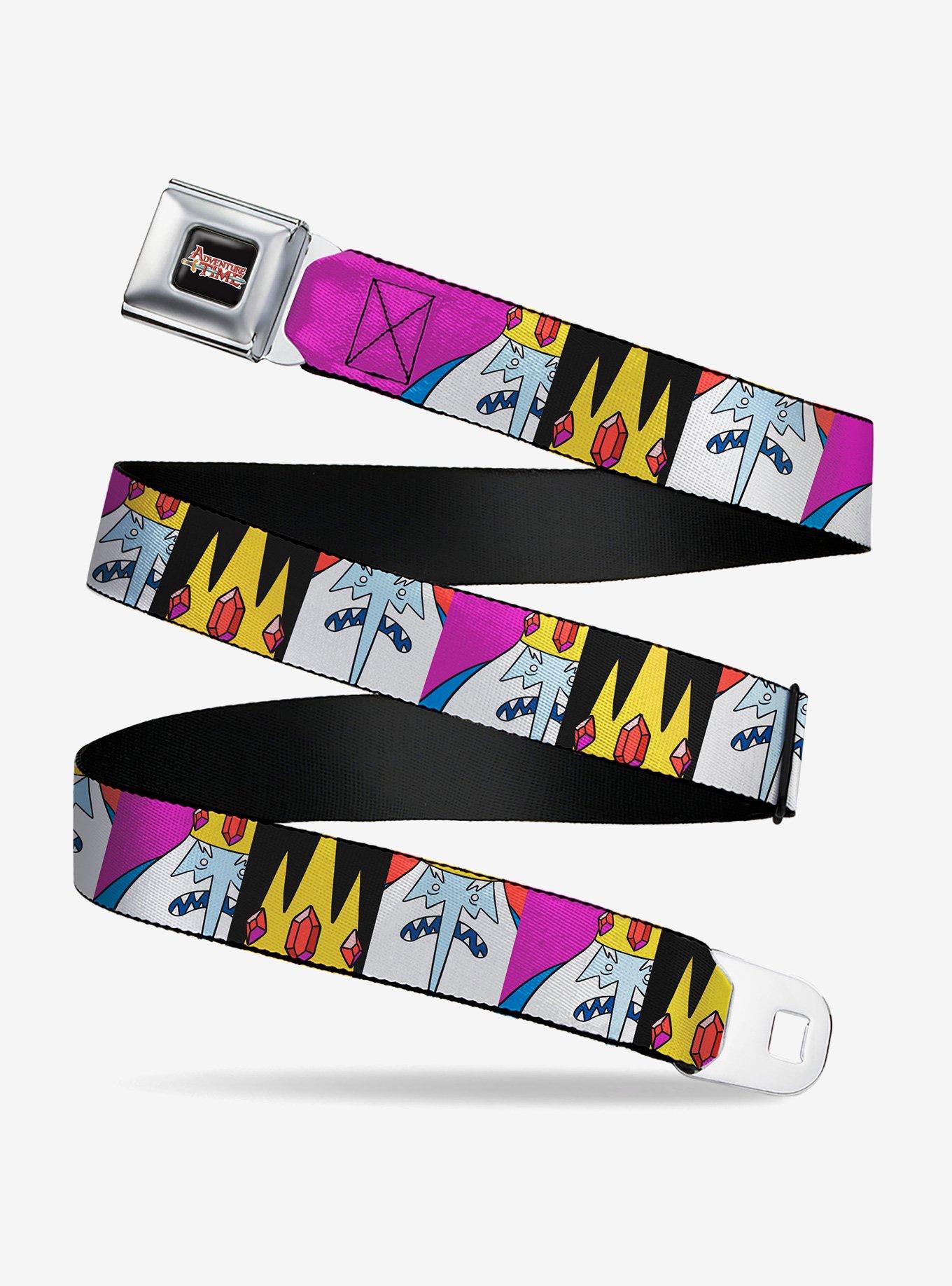Adventure Time Ice King Pose and Crown Blocks Seatbelt Buckle Belt, , hi-res