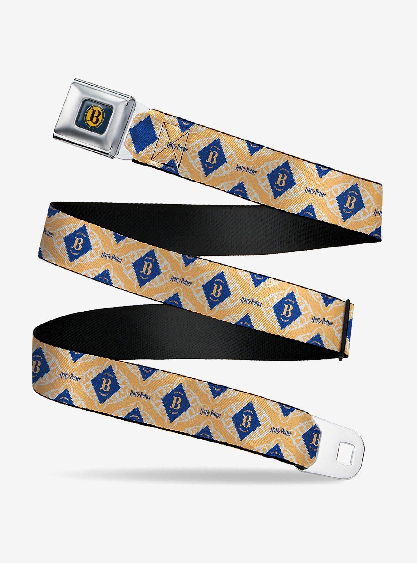 Harry Potter Butterbeer Diamond Logo Seatbelt Buckle Belt, , hi-res