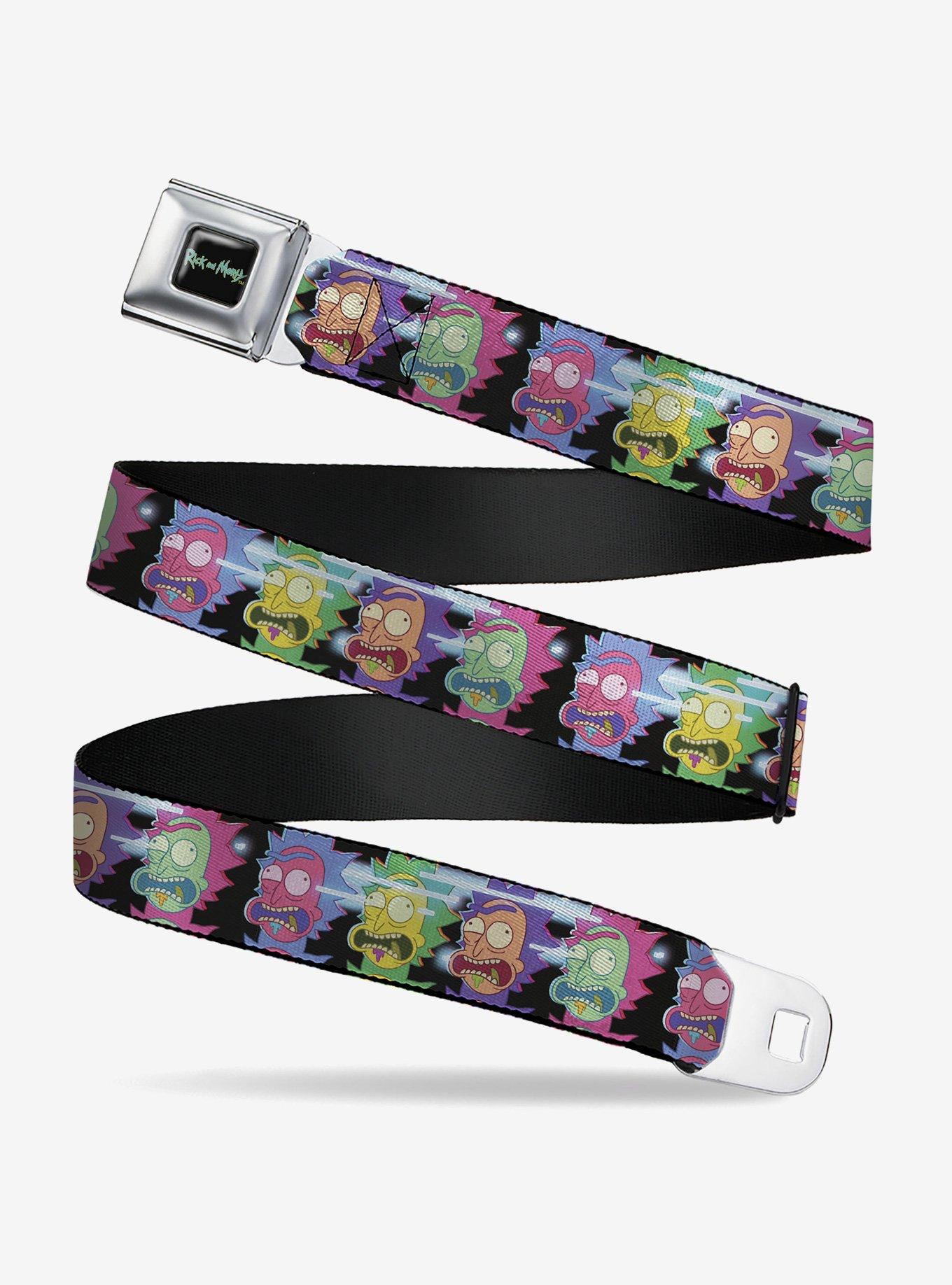 Rick and Morty Rick Screaming Face Multi Seatbelt Buckle Belt, , hi-res