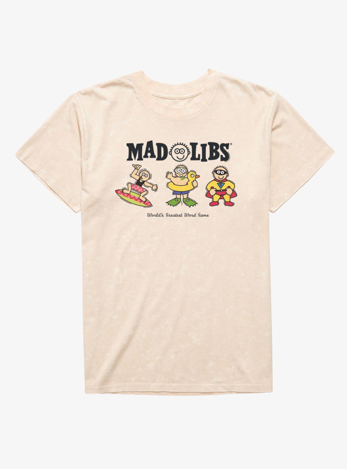 Mad Libs Greatest Summer Vibes Game Mineral Wash T-Shirt