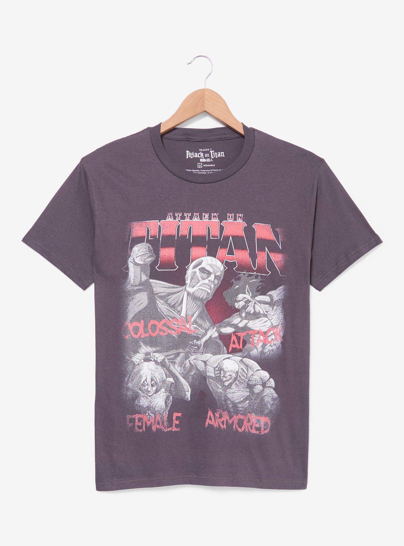 Attack on Titan Titan Shifters T-Shirt - BoxLunch Exclusive, BLACK, hi-res view 1