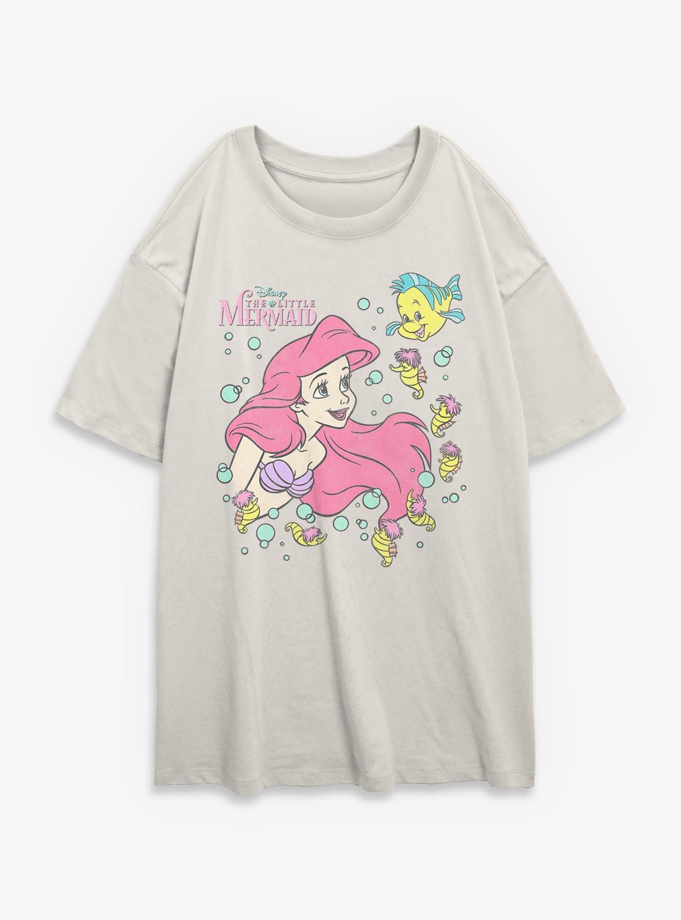 Disney The Little Mermaid Ariel N Friends Womens Oversized T-Shirt, , hi-res