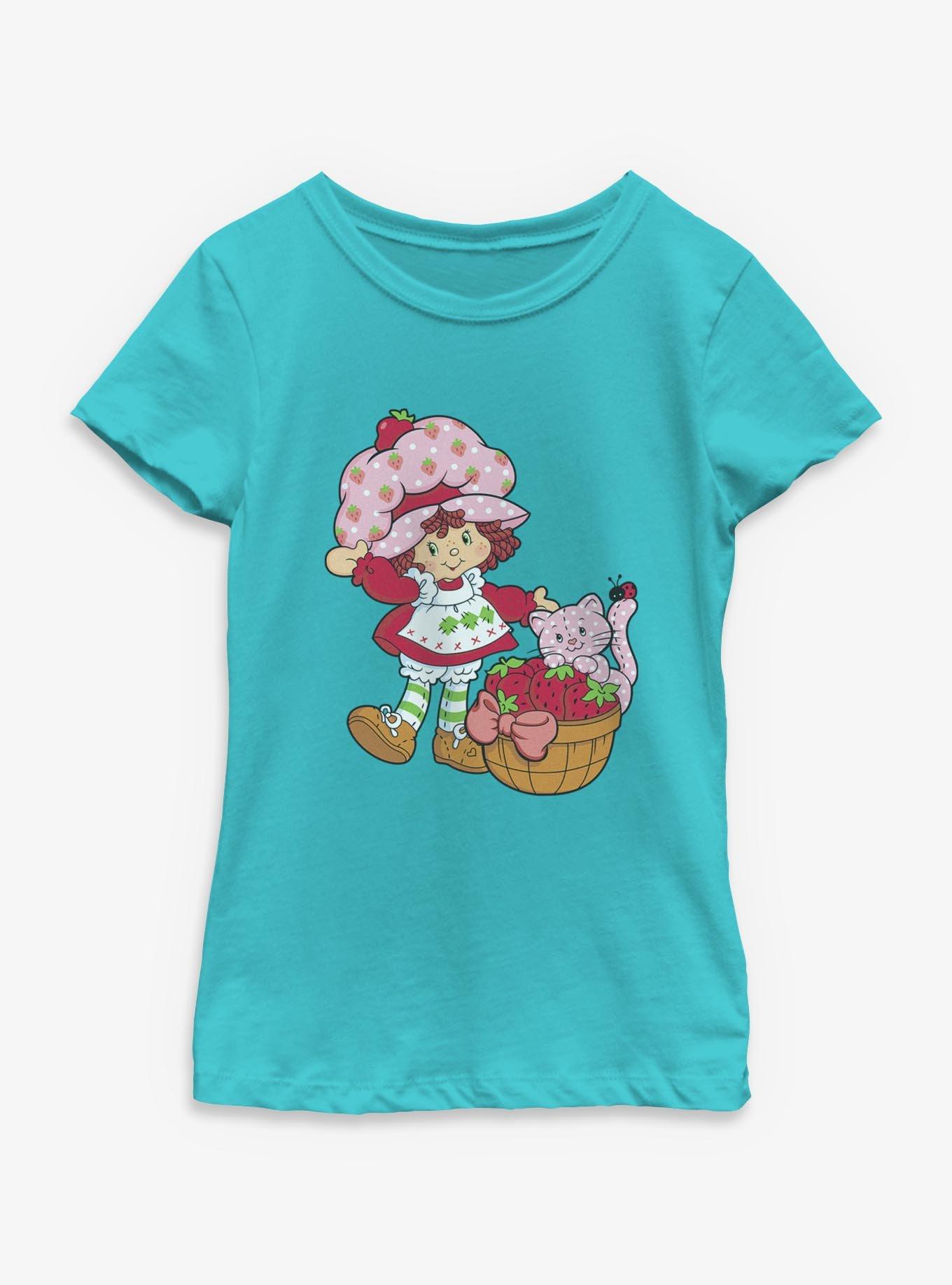 Strawberry Shortcake Custard Basket Youth Girls T-Shirt, , hi-res