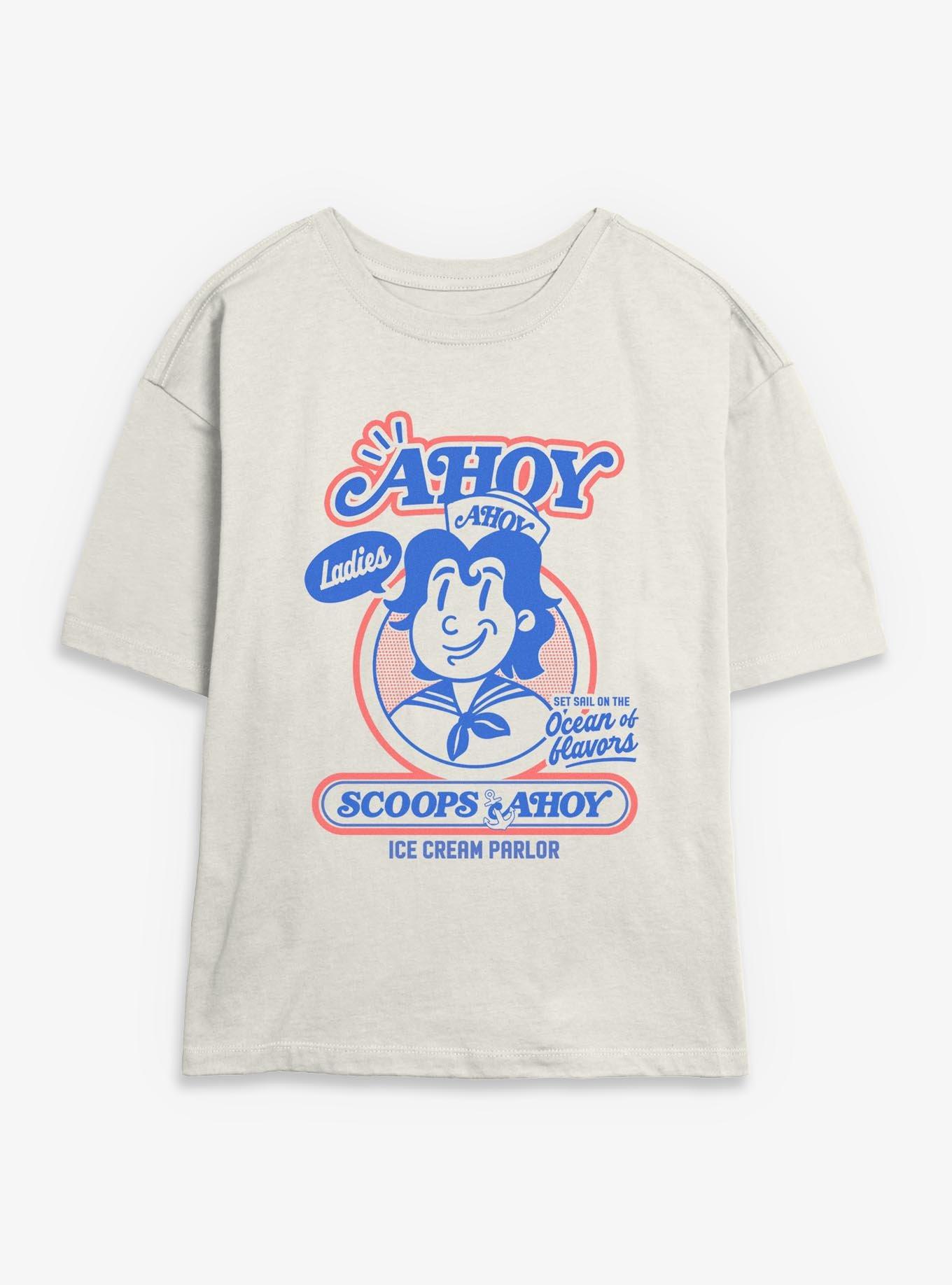 Stranger Things Retro Ahoy Badge Womens Skimmer Tee, , hi-res