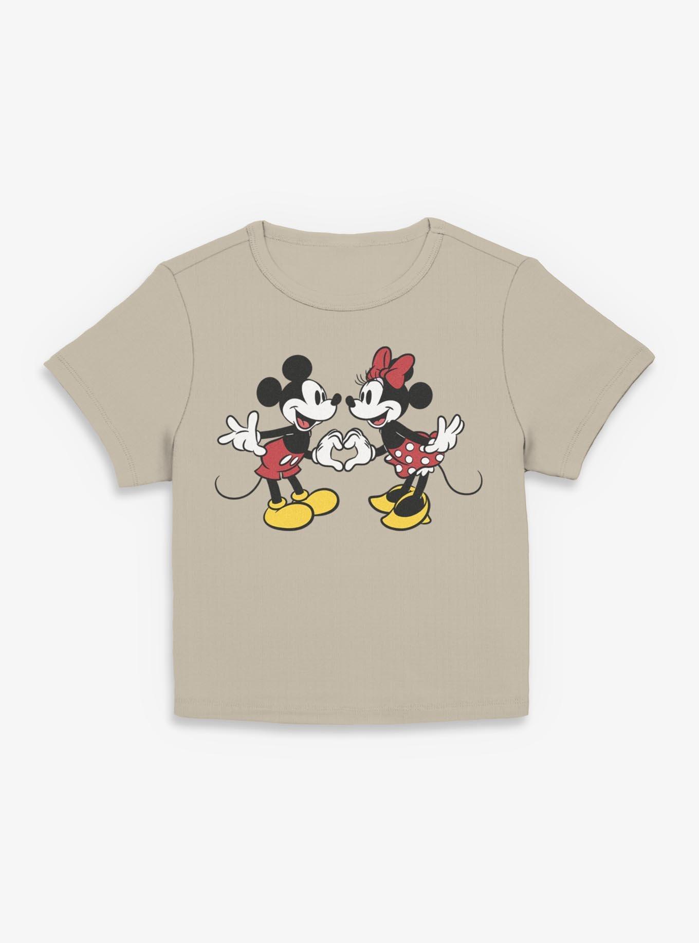 Disney Mickey Mouse Couple Heart Womens Baby Tee, , hi-res