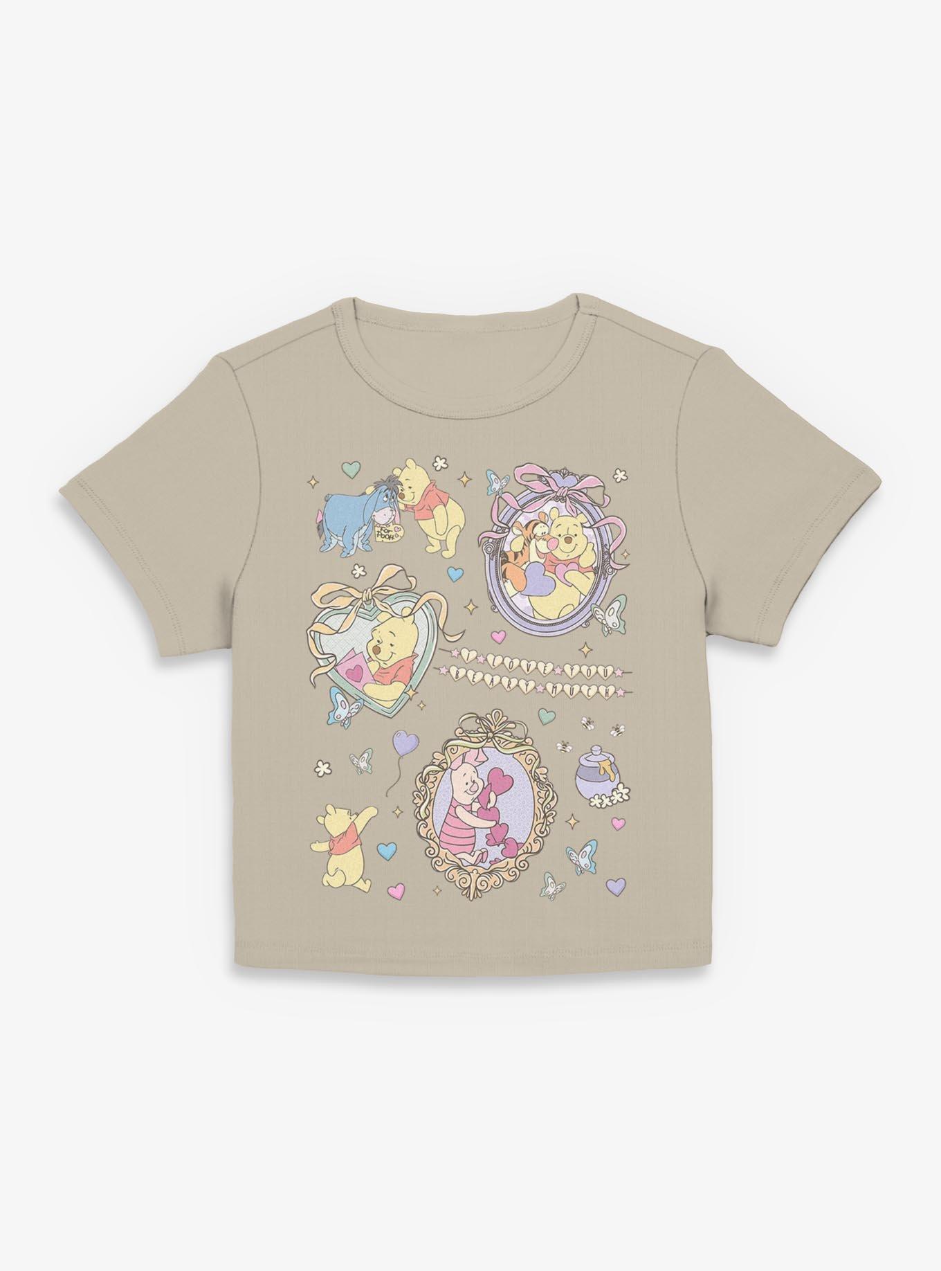 Disney Winnie The Pooh Friendship Collage Womens Baby Tee, , hi-res