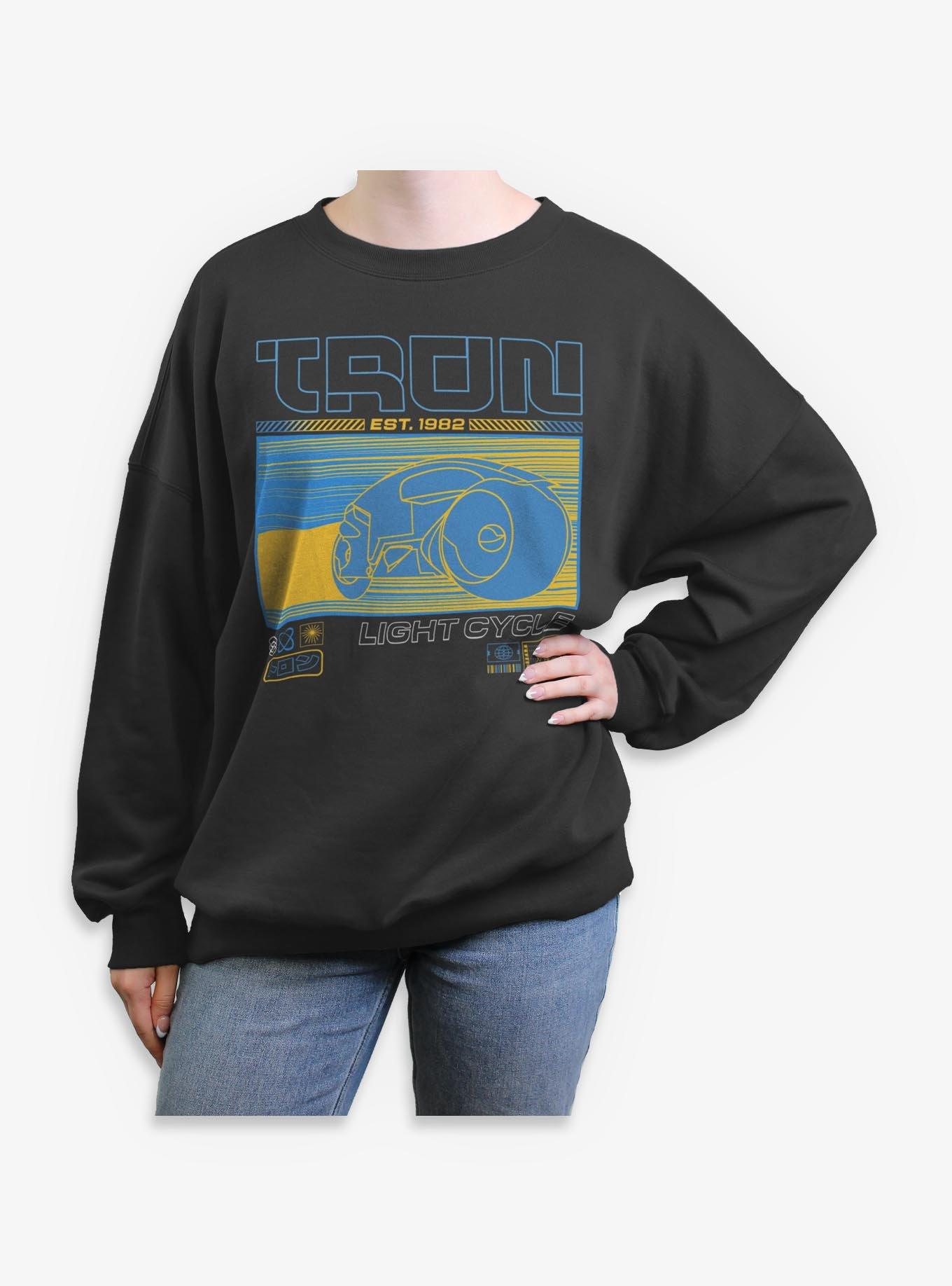 Tron Light Cycle Futuristic Womens Oversized Sweatshirt, , hi-res