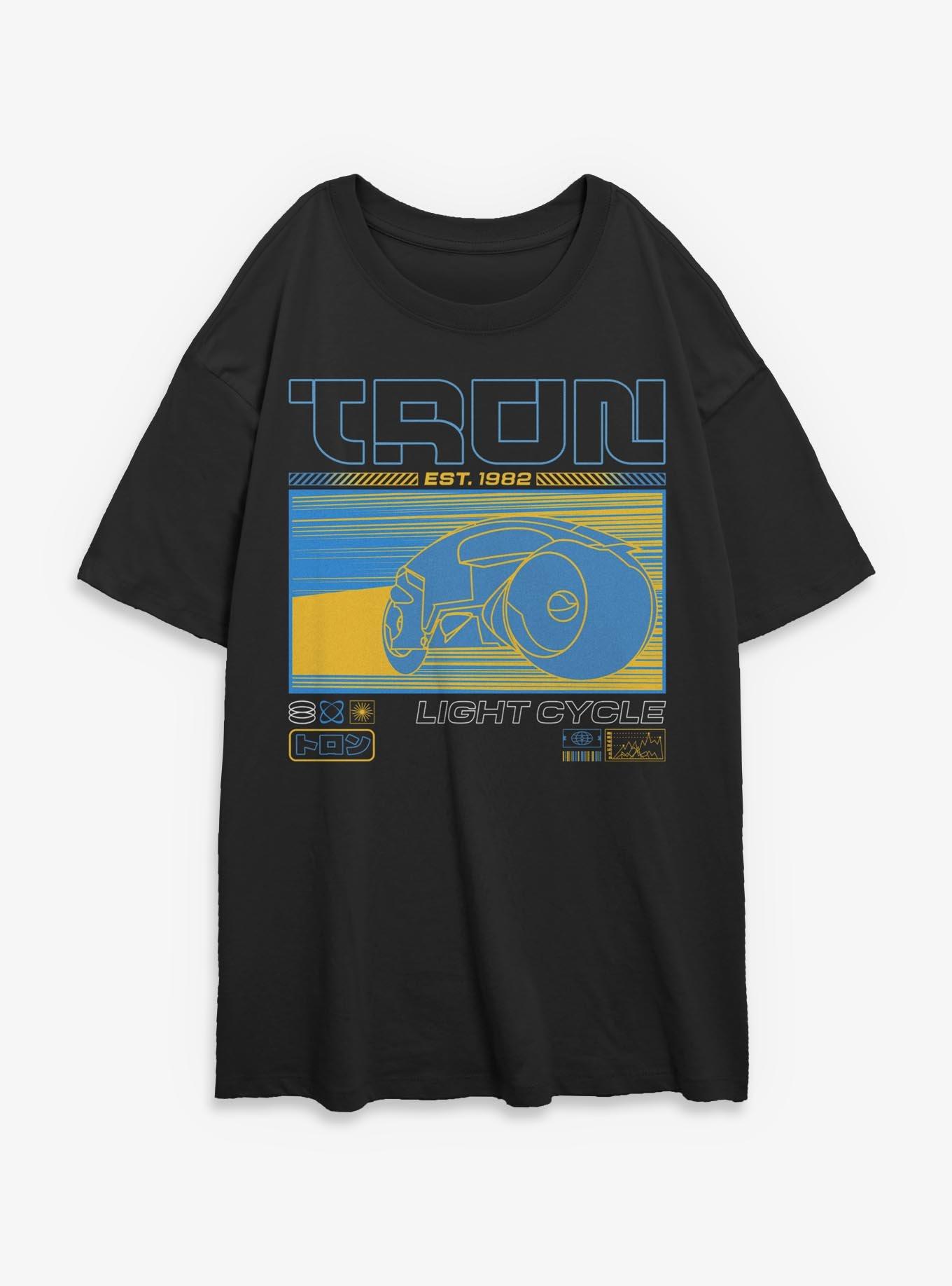 Tron Light Cycle Futuristic Womens Oversized T-Shirt, , hi-res