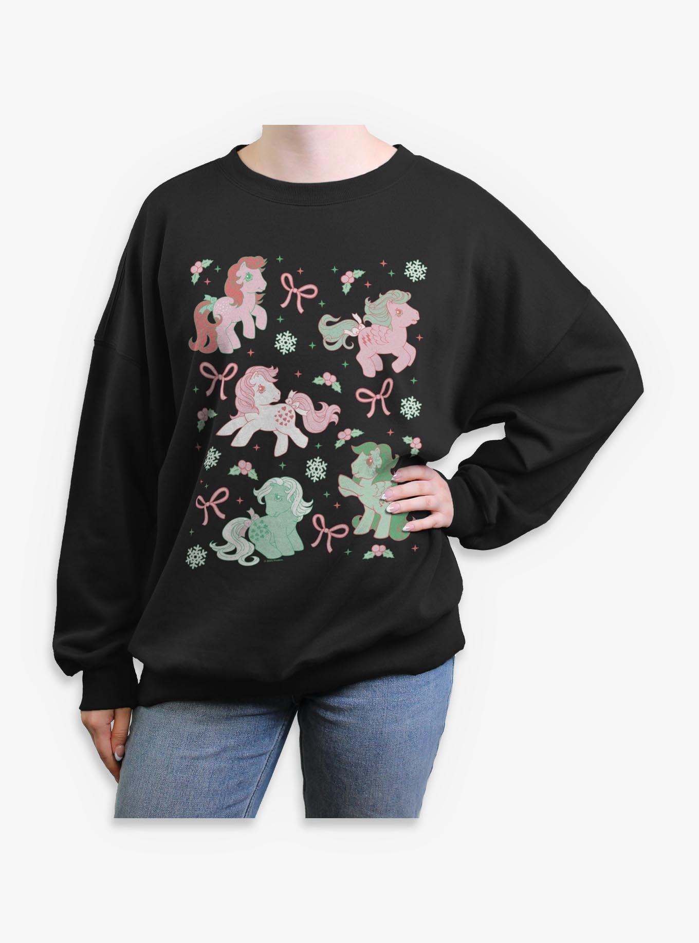 My Little Pony Cute Christmas Pony Womens Oversized Sweatshirt, , hi-res