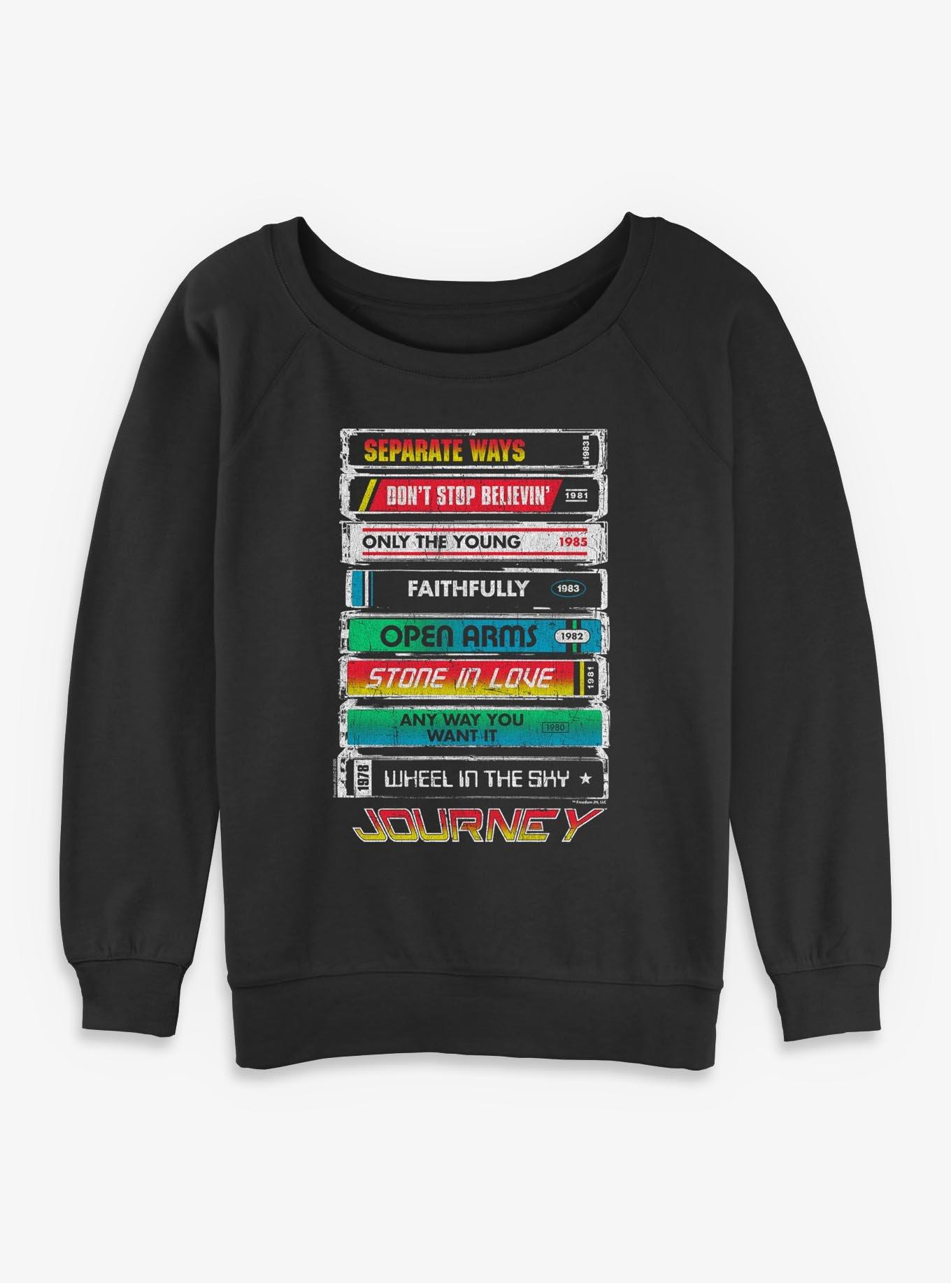Journey Tape Deck Hits Womens Slouchy Sweatshirt, , hi-res