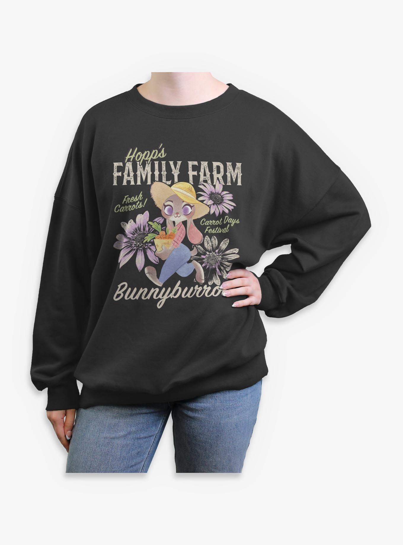 Disney Pixar Zootopia Family Farm Womens Oversized Sweatshirt, , hi-res