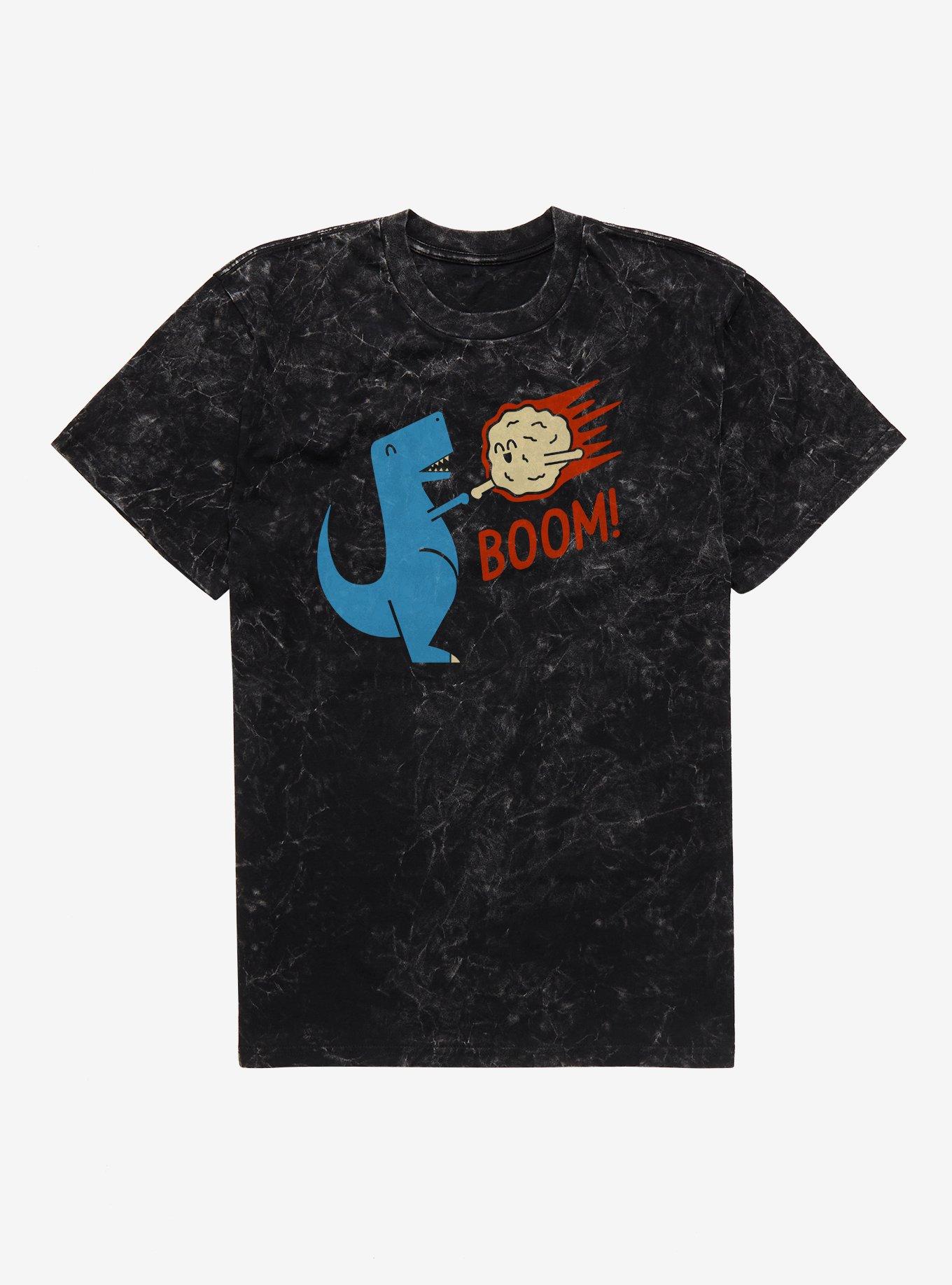 Boom Fist Bump Dinosaur Meteorite Mineral Wash T-Shirt, , hi-res