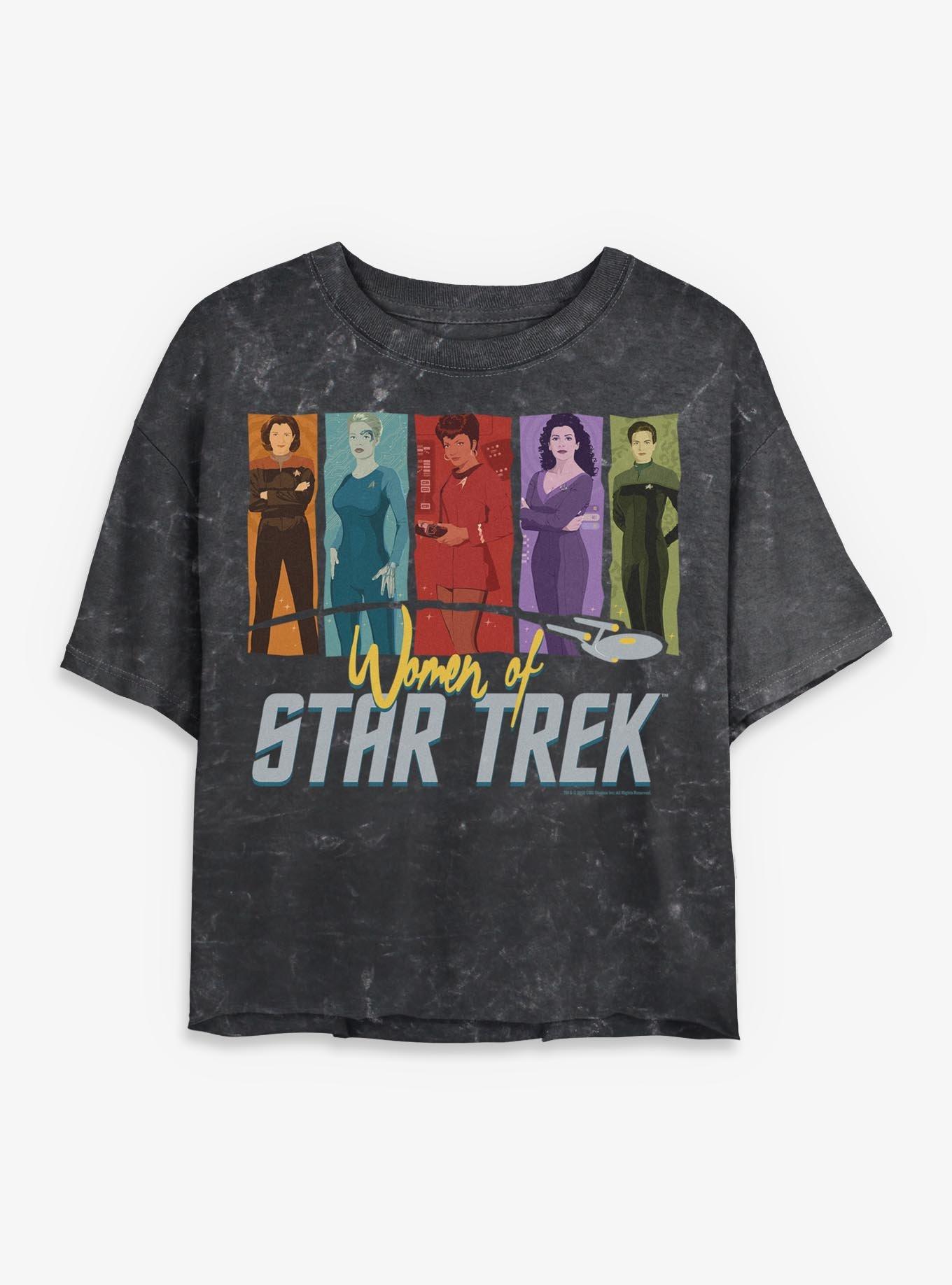 Star Trek Women Of Trek Mineral Wash Womens Crop T-Shirt, , hi-res