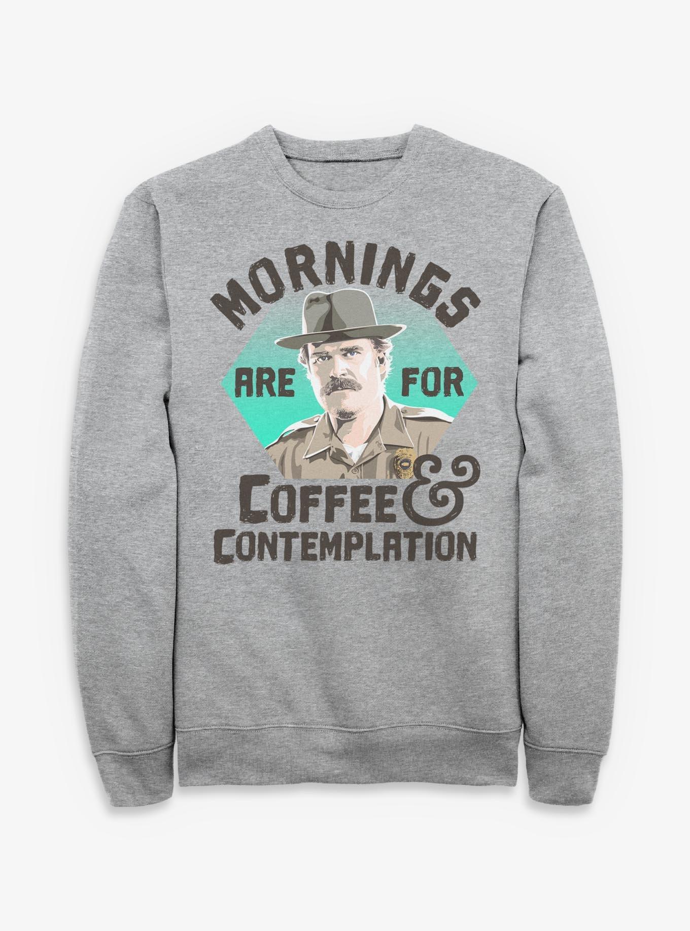 Stranger Things Hopper Coffee Morning Sweatshirt, , hi-res