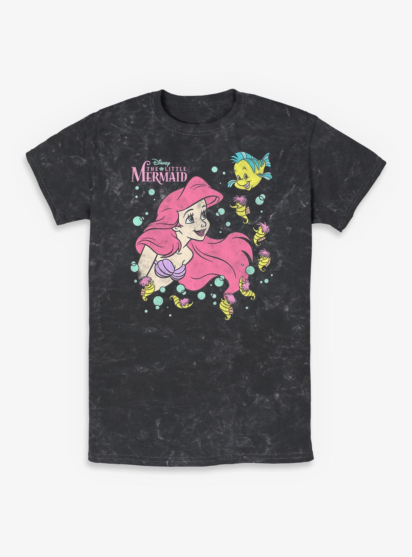Disney The Little Mermaid Ariel N Friends Mineral Wash T-Shirt, , hi-res