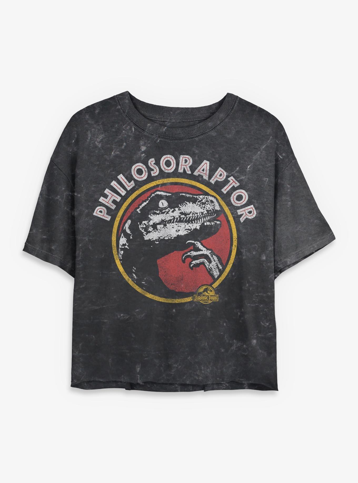 Jurassic Park Philoso Raptor Mineral Wash Womens Crop T-Shirt, , hi-res