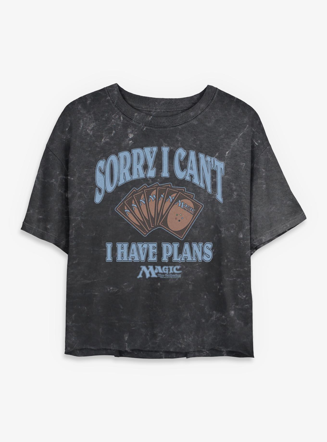 Magic The Gathering I've Got Plans Mineral Wash Womens Crop T-Shirt, , hi-res