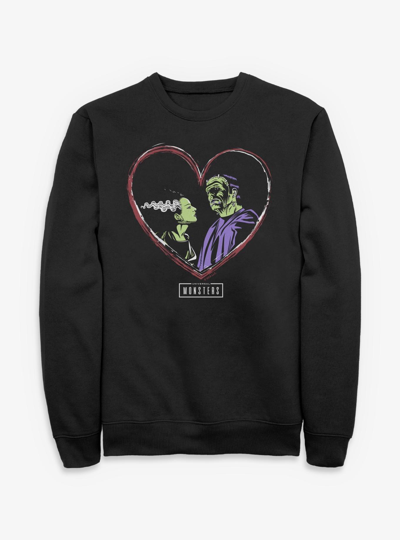 Universal Monsters Frankenstein & Bride Of Frankenstein Love Sweatshirt, , hi-res