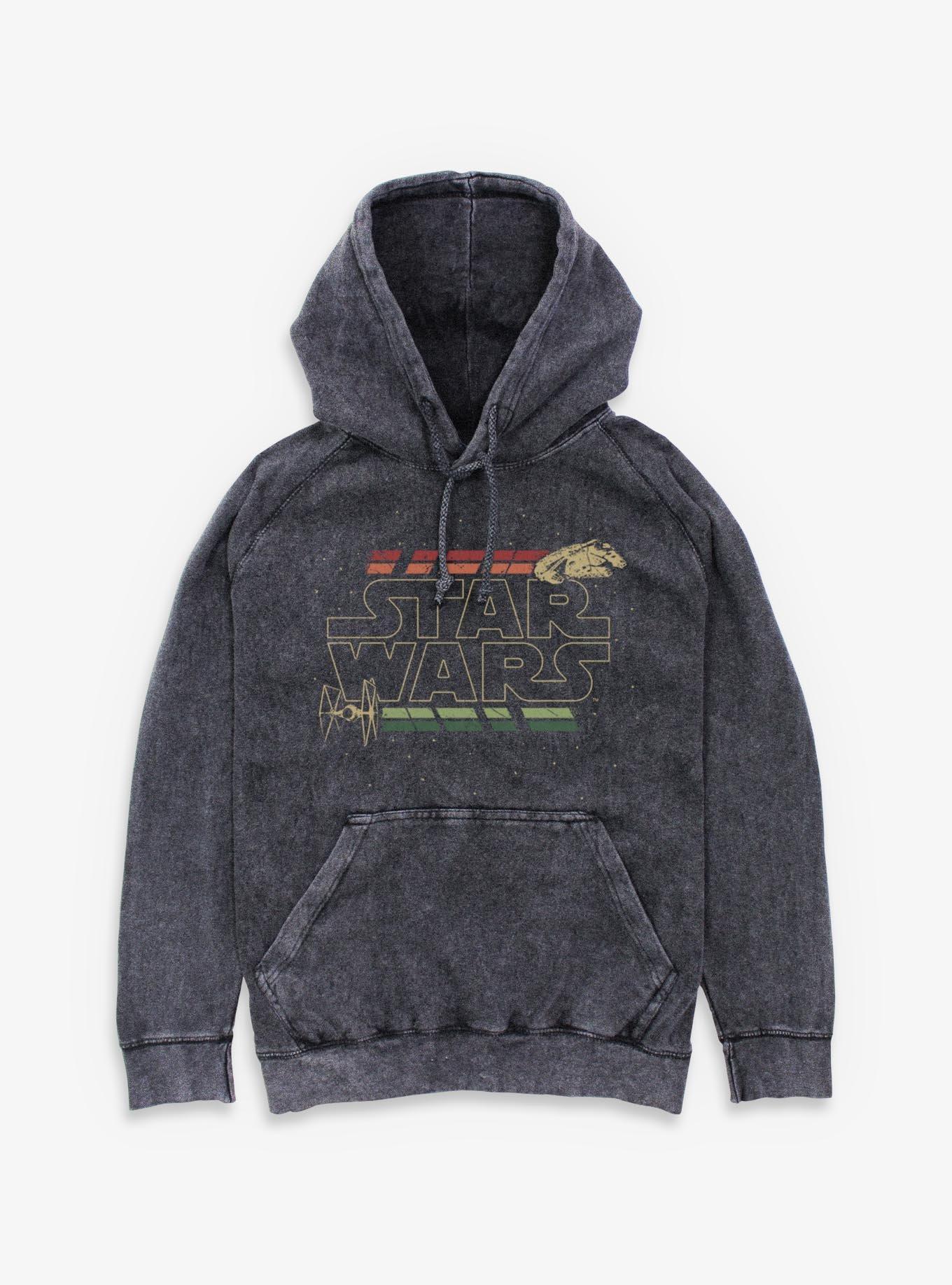 Disney Star Wars Retro Wars Mineral Wash Hoodie, , hi-res