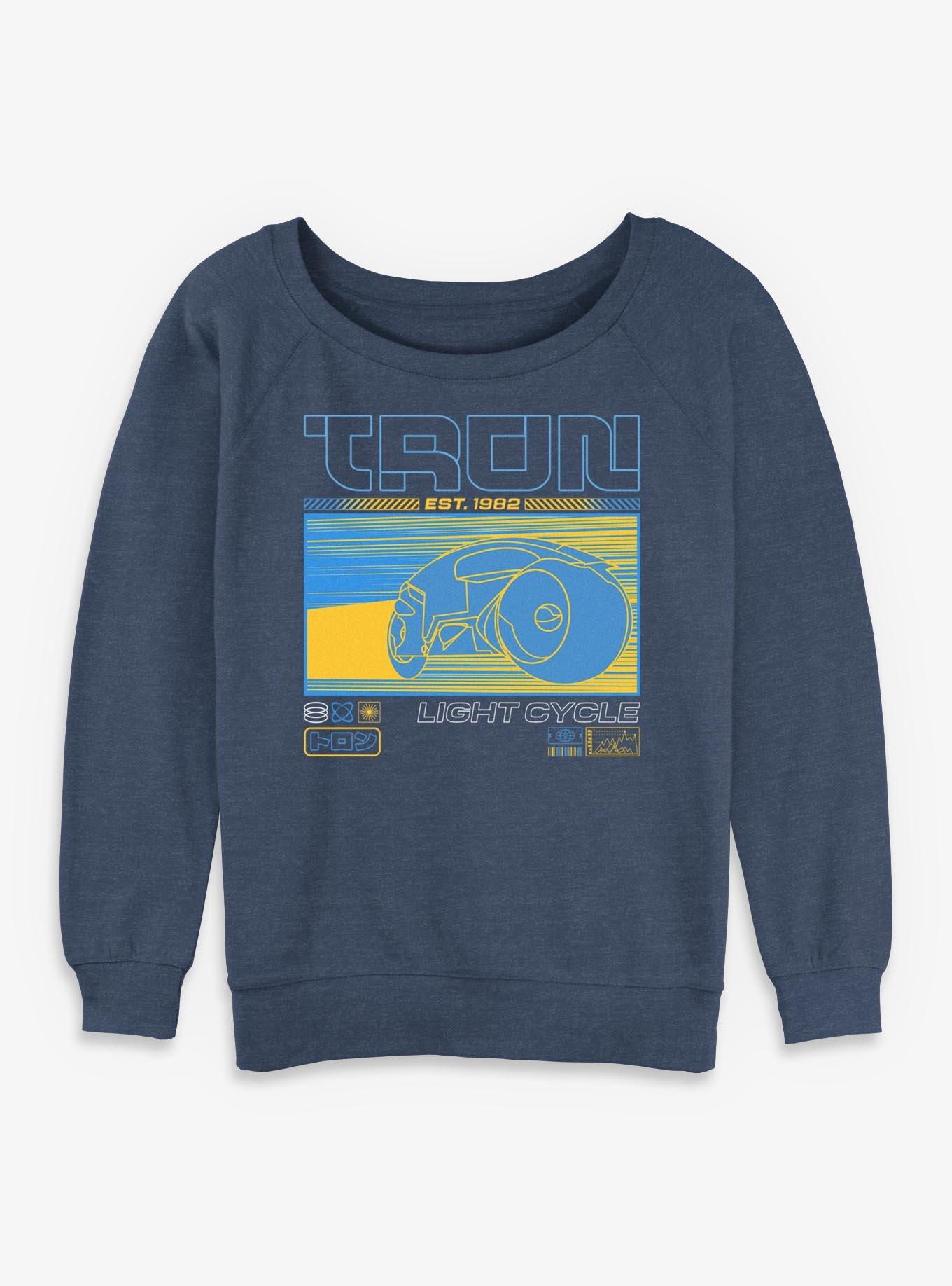 Tron Light Cycle Futuristic Womens Slouchy Sweatshirt