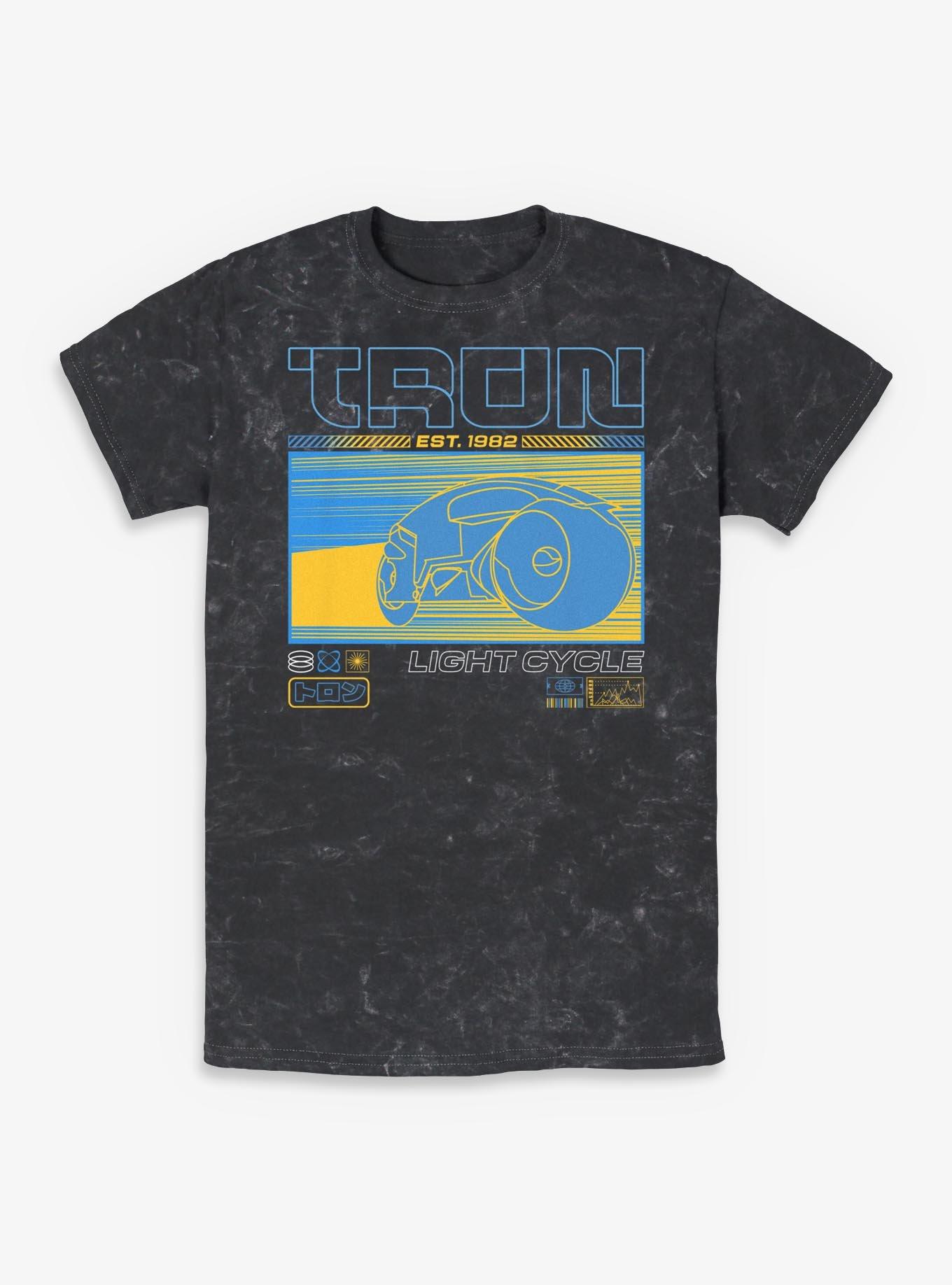 Tron Light Cycle Futuristic Mineral Wash T-Shirt, , hi-res
