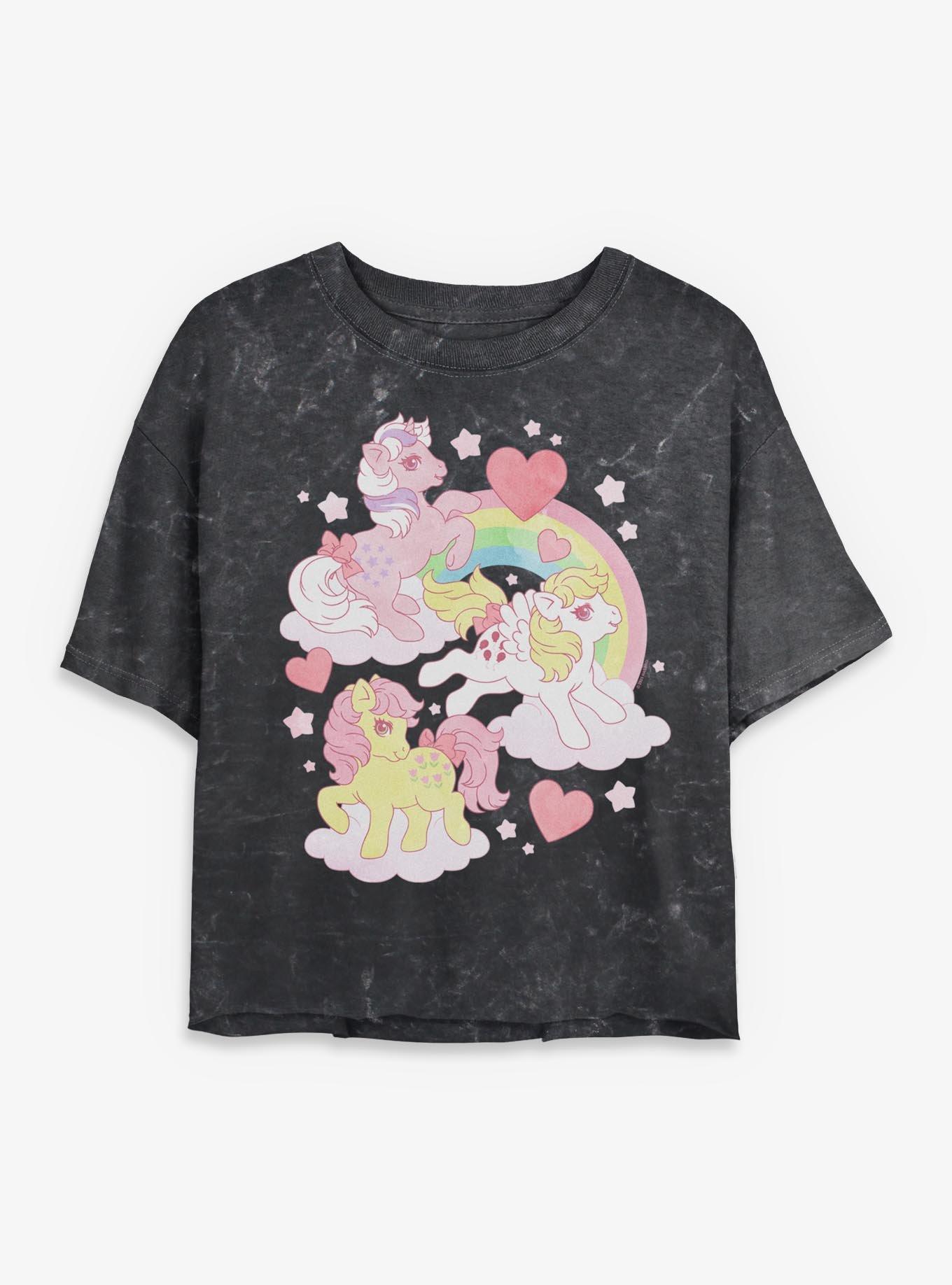 My Little Pony Pony Luv Mineral Wash Womens Crop T-Shirt, , hi-res