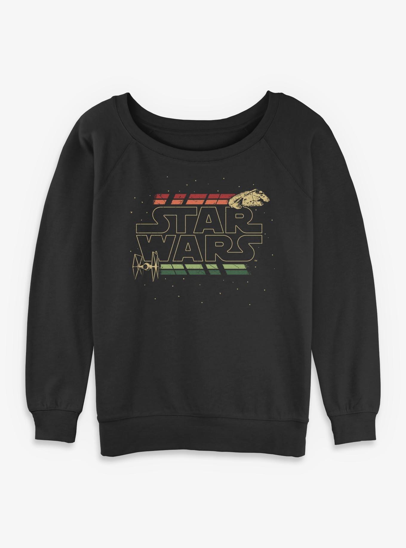 Disney Star Wars Retro Wars Womens Slouchy Sweatshirt, , hi-res