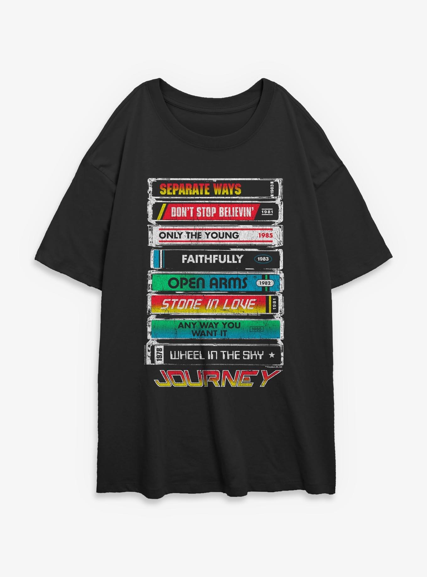 Journey Tape Deck Hits Womens Oversized T-Shirt, , hi-res