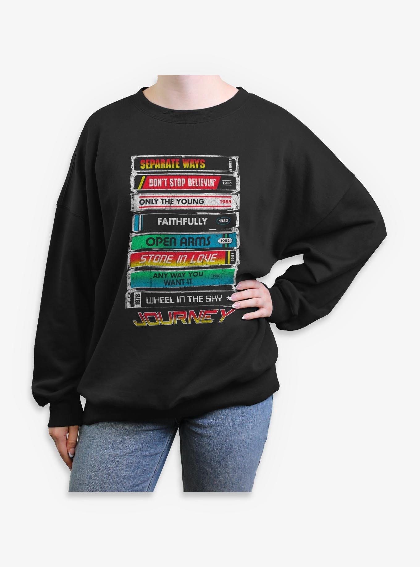 Journey Tape Deck Hits Womens Oversized Sweatshirt