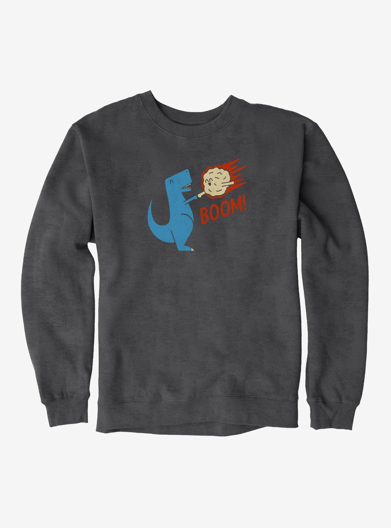 Boom Fist Bump Dinosaur Meteorite Sweatshirt, , hi-res view 1