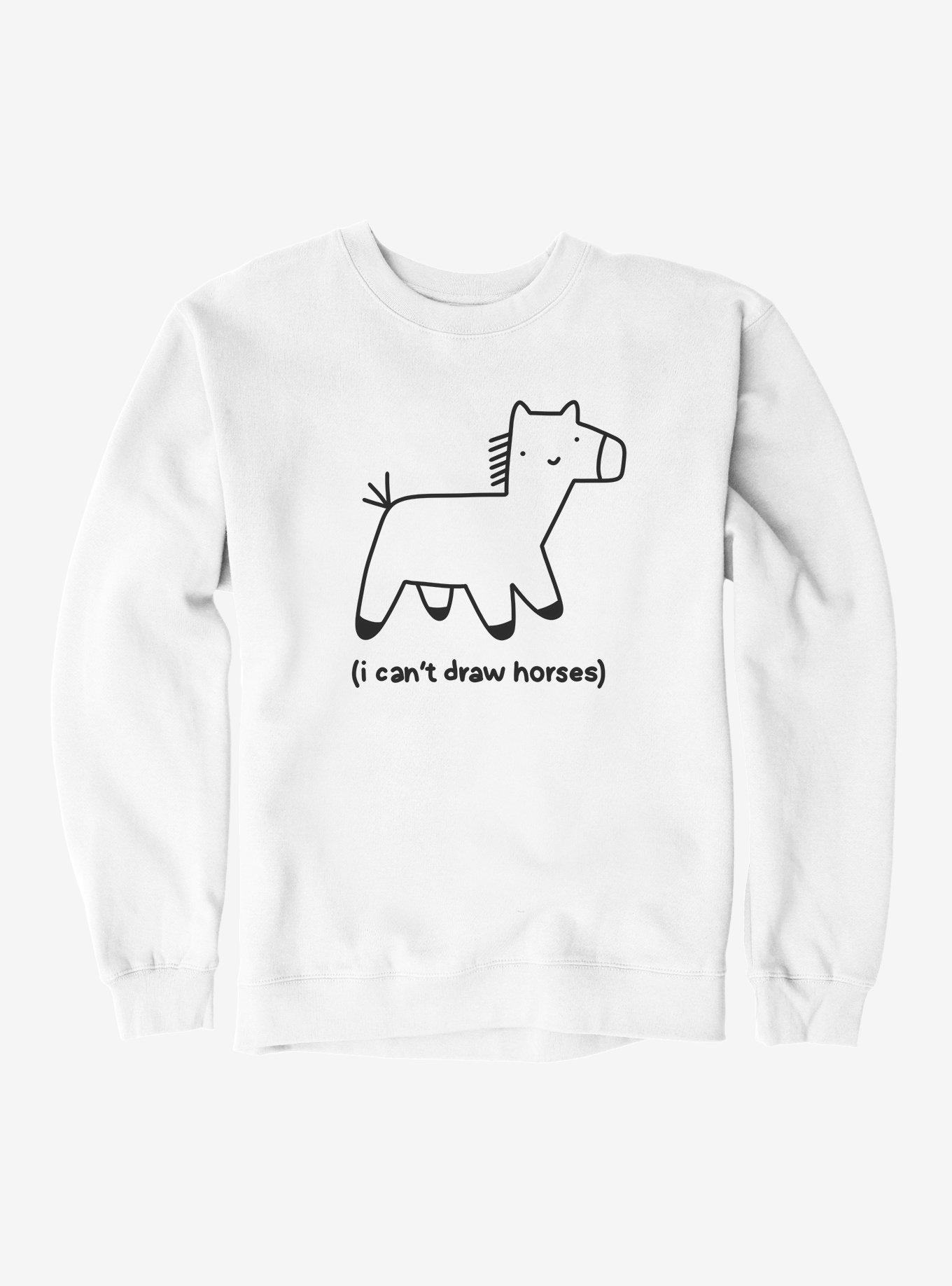I Can't Draw Horses Sweatshirt, , hi-res view 1